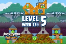 Angry Birds Friends Tournament Level 5 Week 134 Walkthrough | December 8th 2014