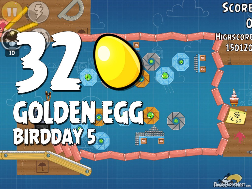 Angry Birds Golden Egg 32 Numbered