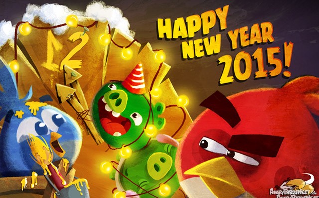 Angry Birds Happy New Year 2015 Year in Review