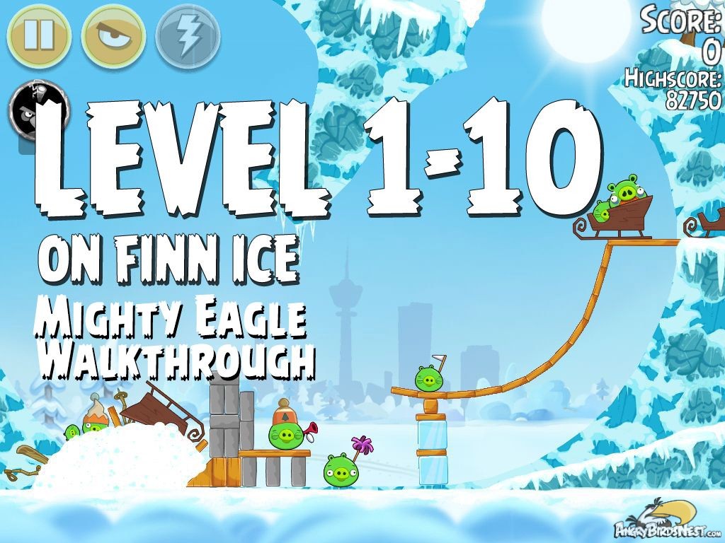 Angry Birds Seasons On Finn Ice 1-10 - Mighty Eagle