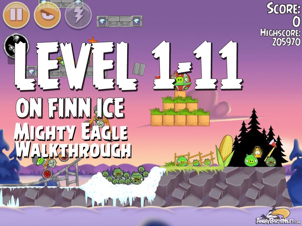 Angry Birds Seasons On Finn Ice 1-11 - Mighty Eagle