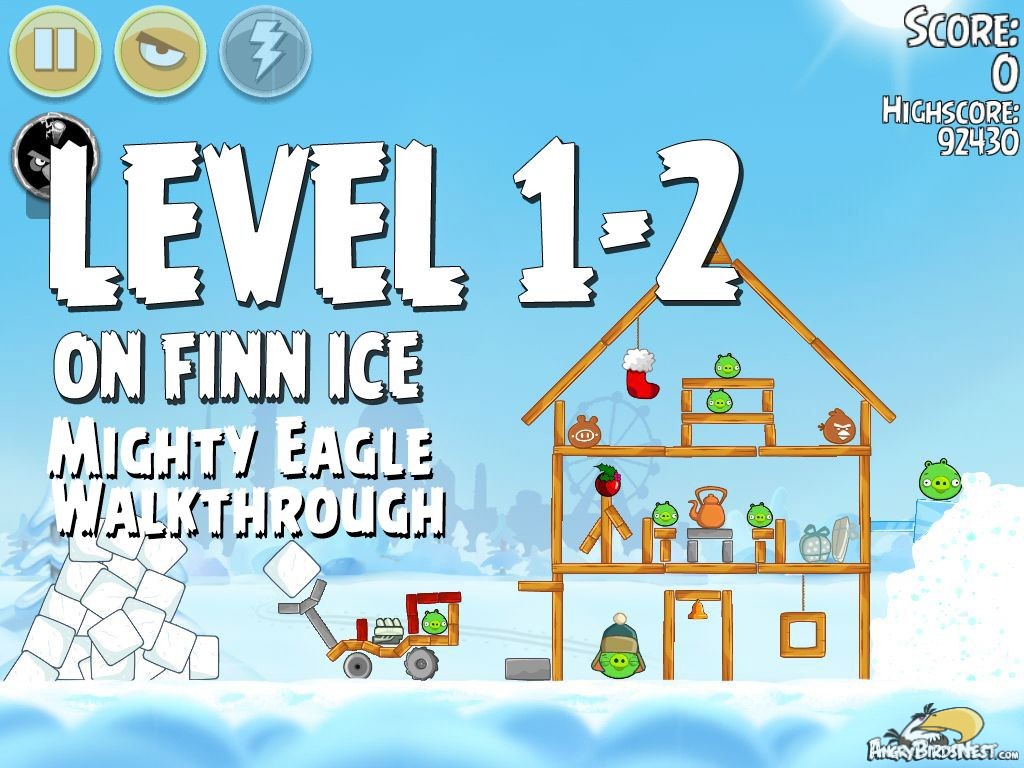 Angry Birds Seasons On Finn Ice 1-2 - Mighty Eagle