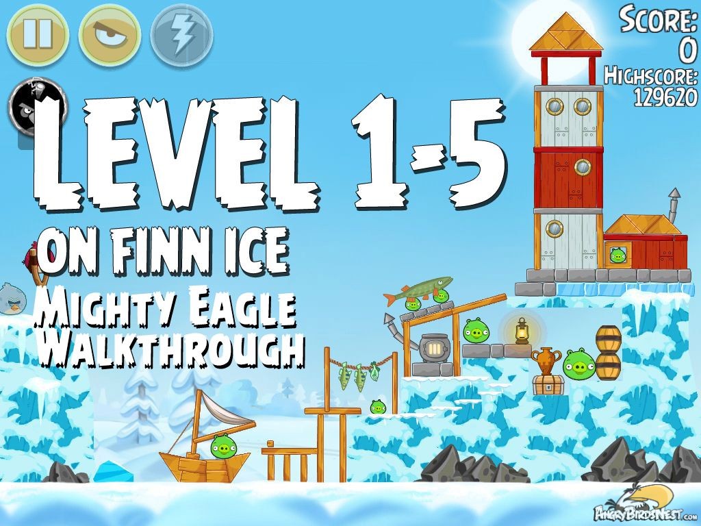 Angry Birds Seasons On Finn Ice 1-5 - Mighty Eagle