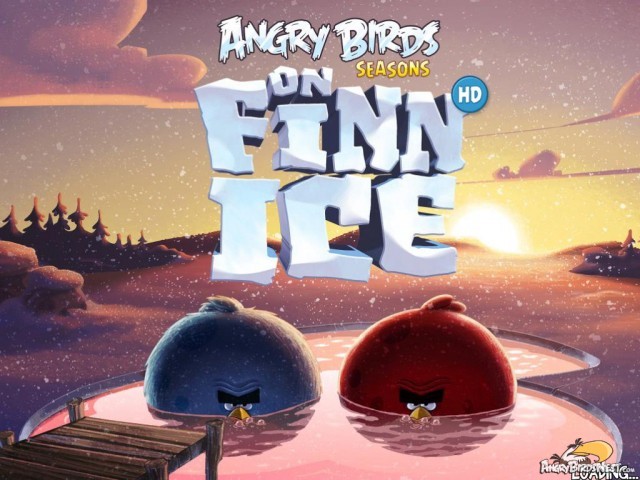 Angry Birds Seasons On Finn Ice Splash Screen