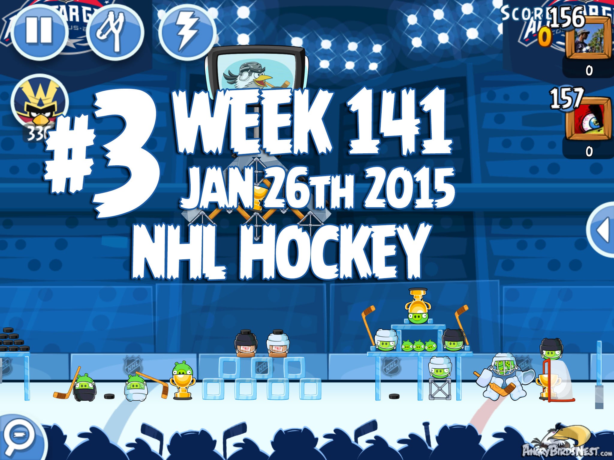 Angry Birds Friends NHL Tournament 141 Level 3