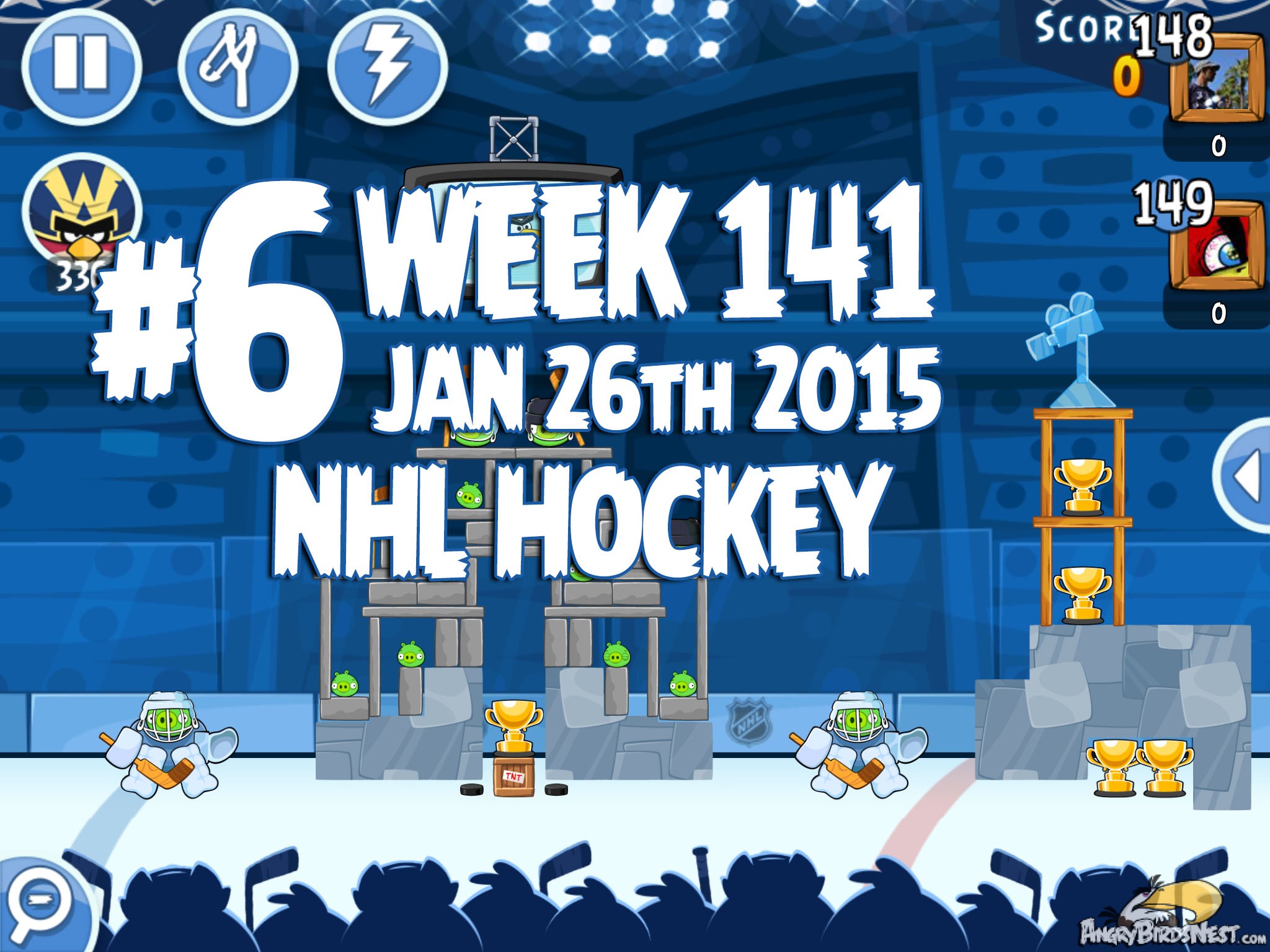 Angry Birds Friends NHL Tournament 141 Level 6