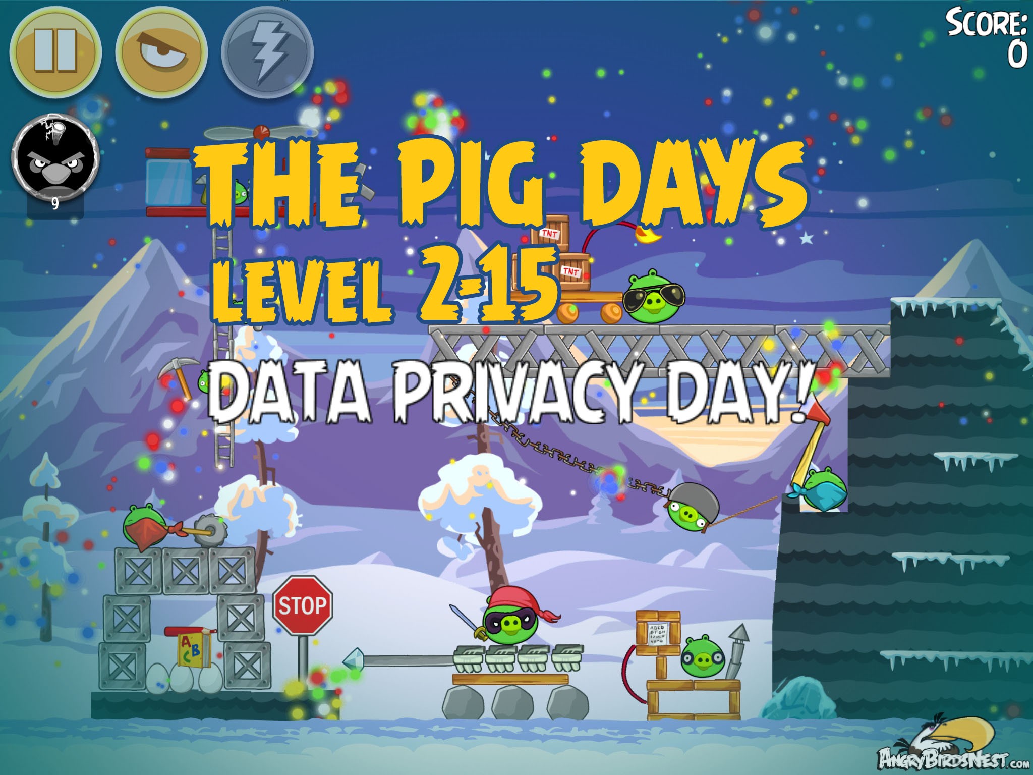 Angry Birds Seasons The Pig Days Level 2-15