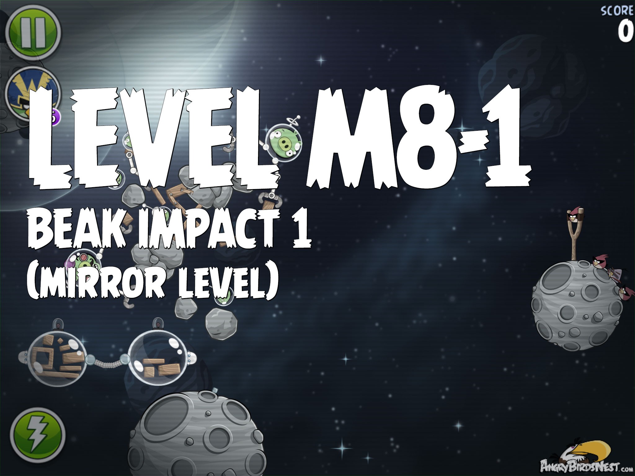 Angry Birds Space Beak Impact 1 Level M8-1