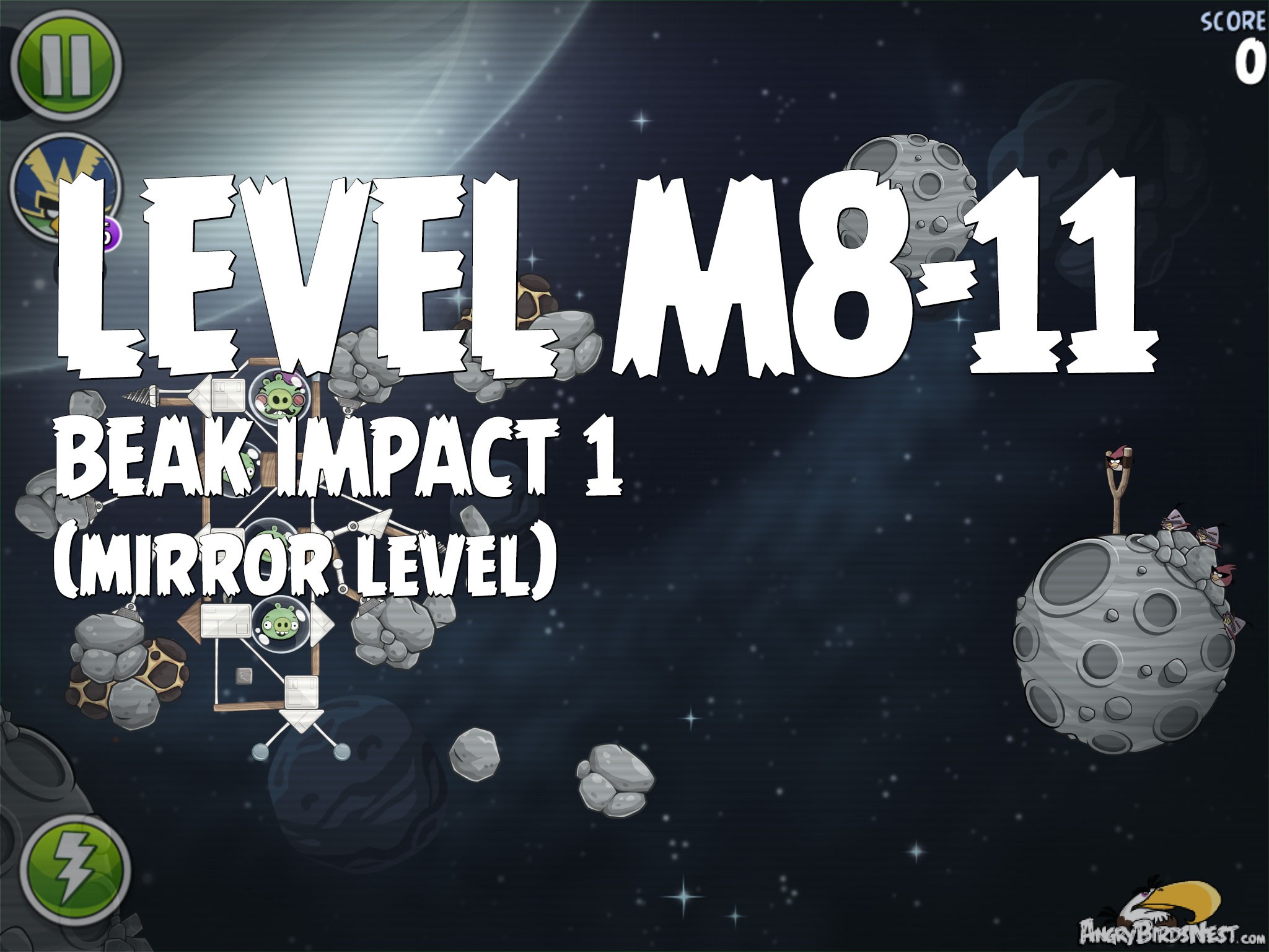 Angry Birds Space Beak Impact 1 Level M8-11