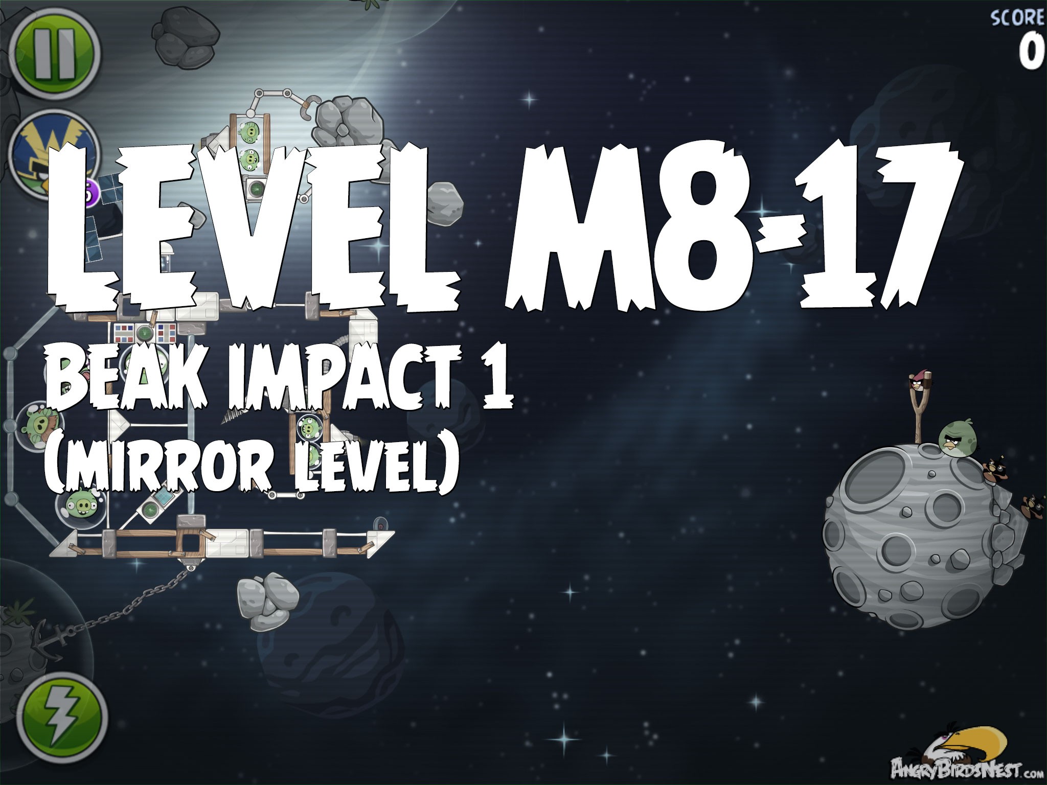 Angry Birds Space Beak Impact 1 Level M8-17