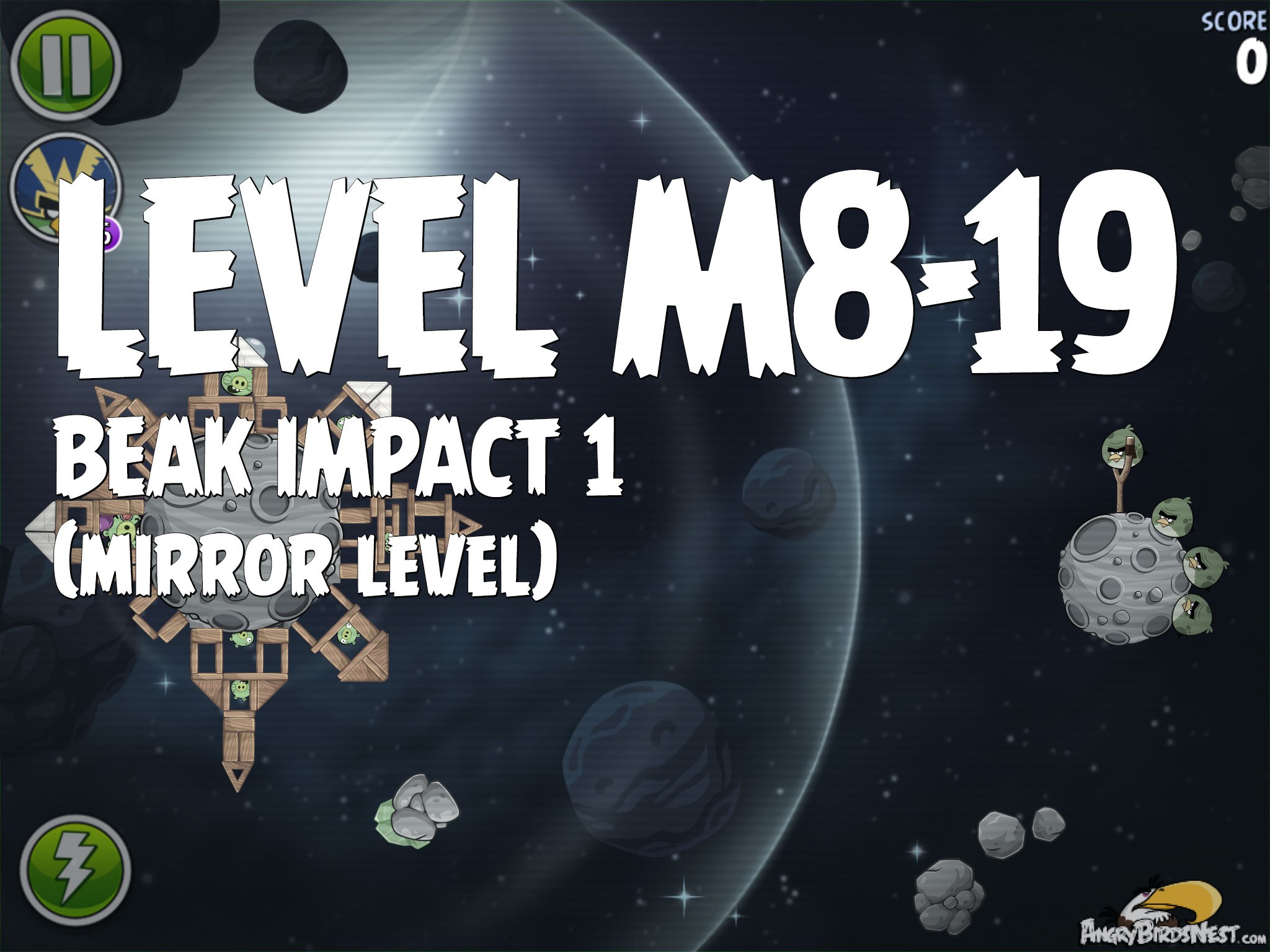Angry Birds Space Beak Impact 1 Level M8-19