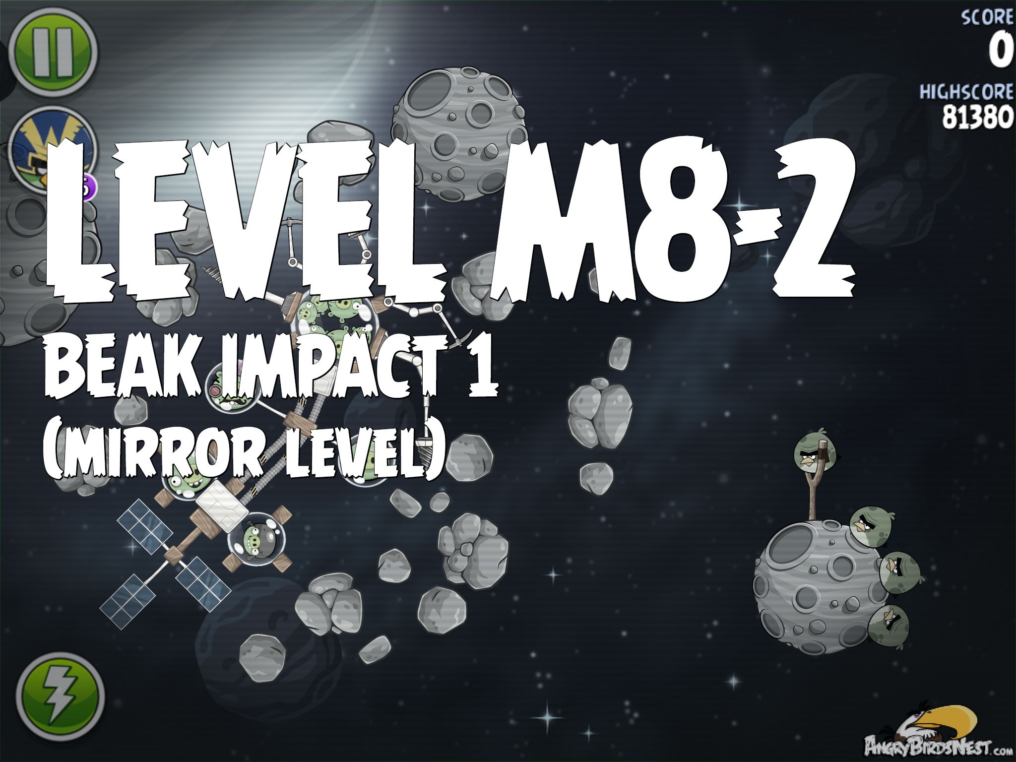 Angry Birds Space Beak Impact 1 Level M8-2