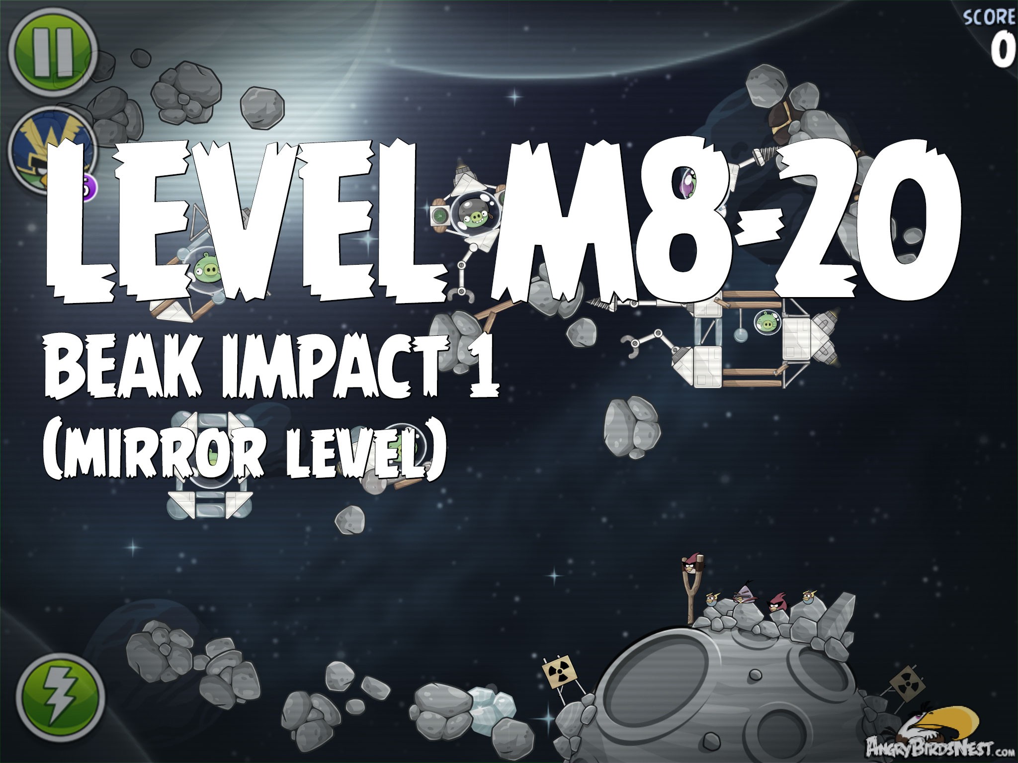 Angry Birds Space Beak Impact 1 Level M8-20