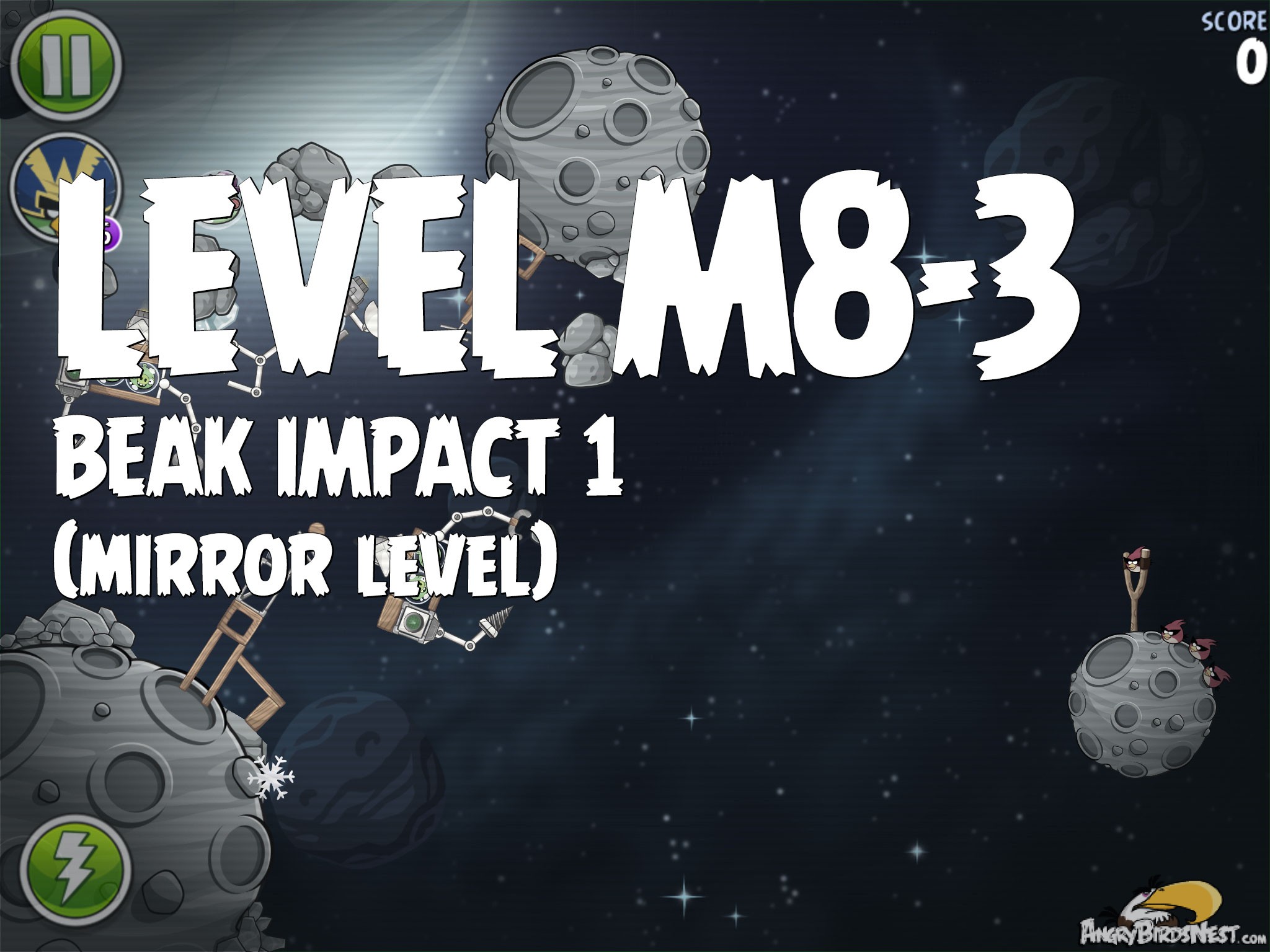 Angry Birds Space Beak Impact 1 Level M8-3