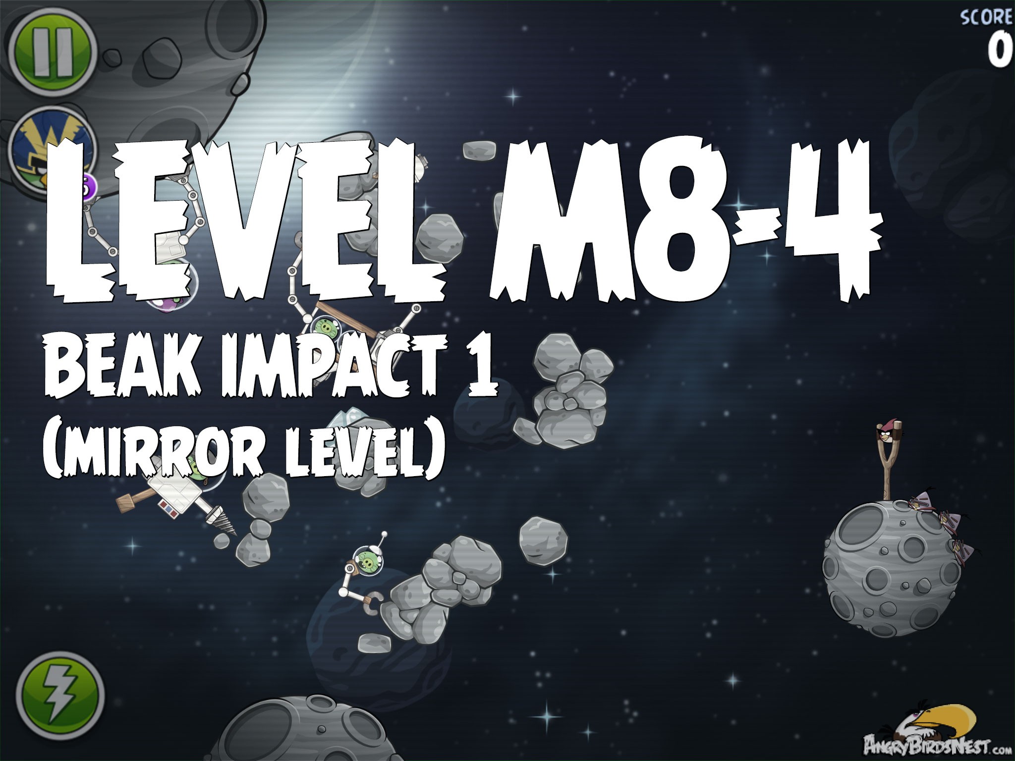 Angry Birds Space Beak Impact 1 Level M8-4