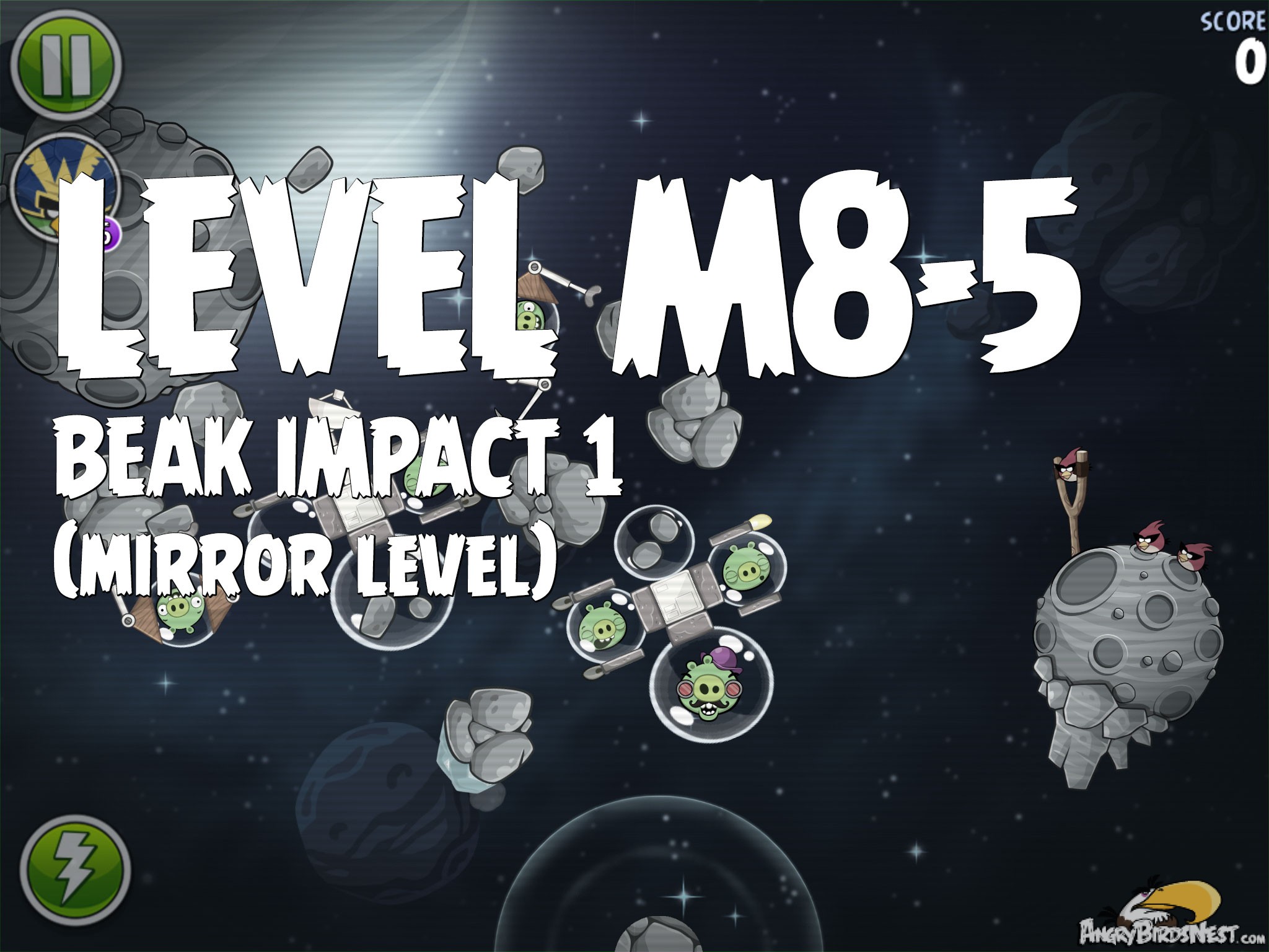 Angry Birds Space Beak Impact 1 Level M8-5