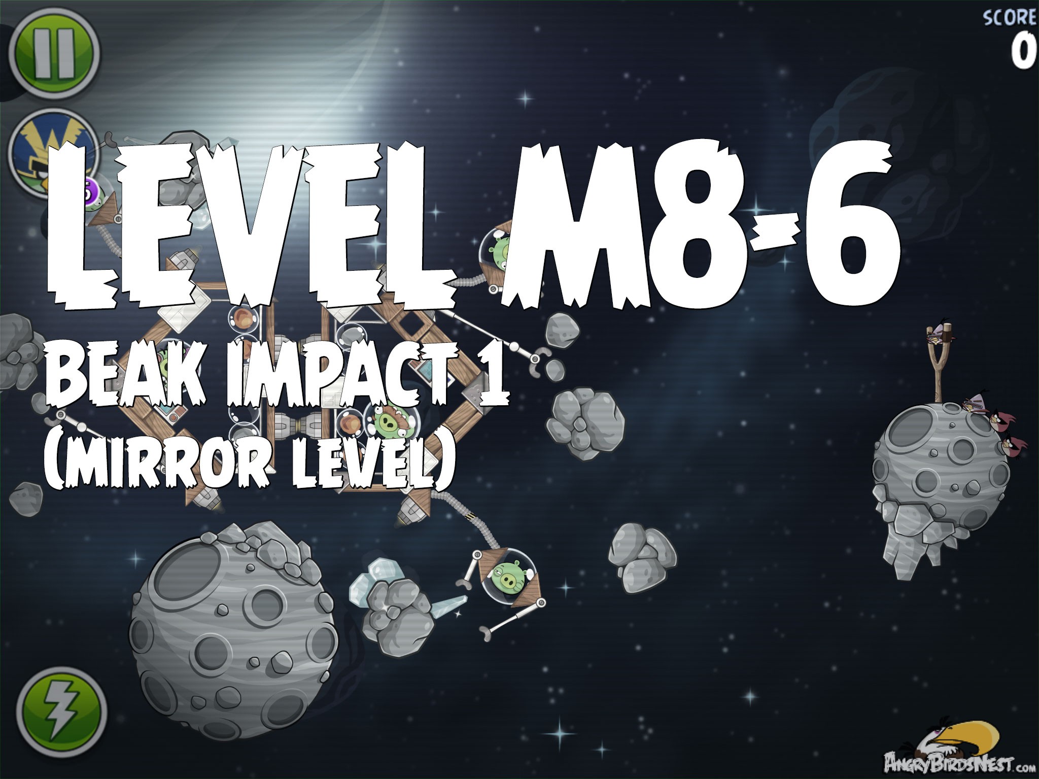 Angry Birds Space Beak Impact 1 Level M8-6