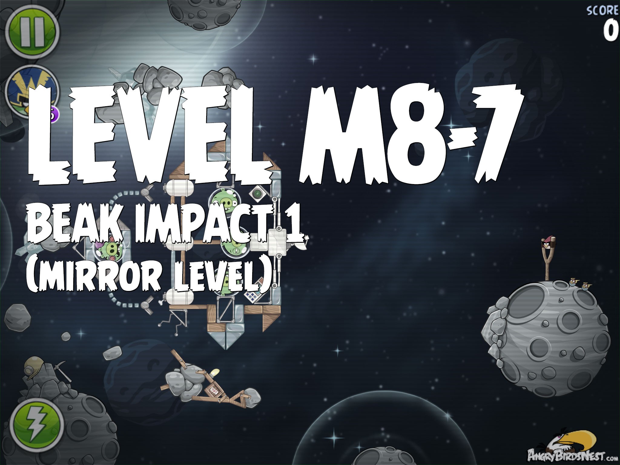 Angry Birds Space Beak Impact 1 Level M8-7