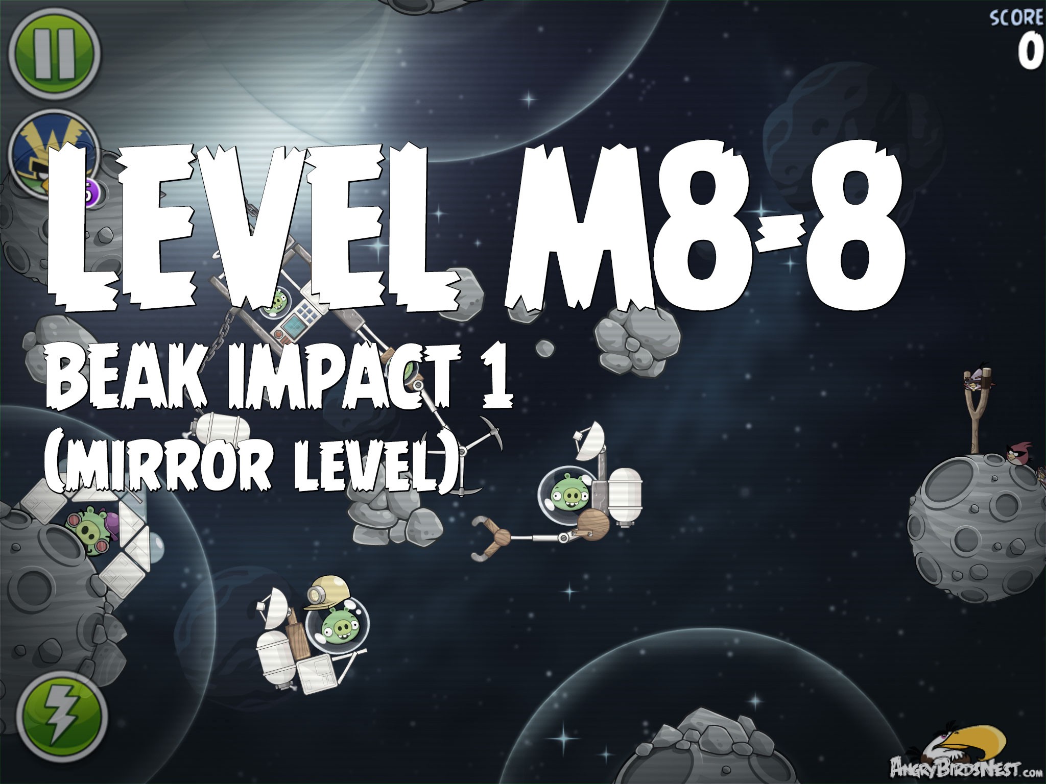 Angry Birds Space Beak Impact 1 Level M8-8