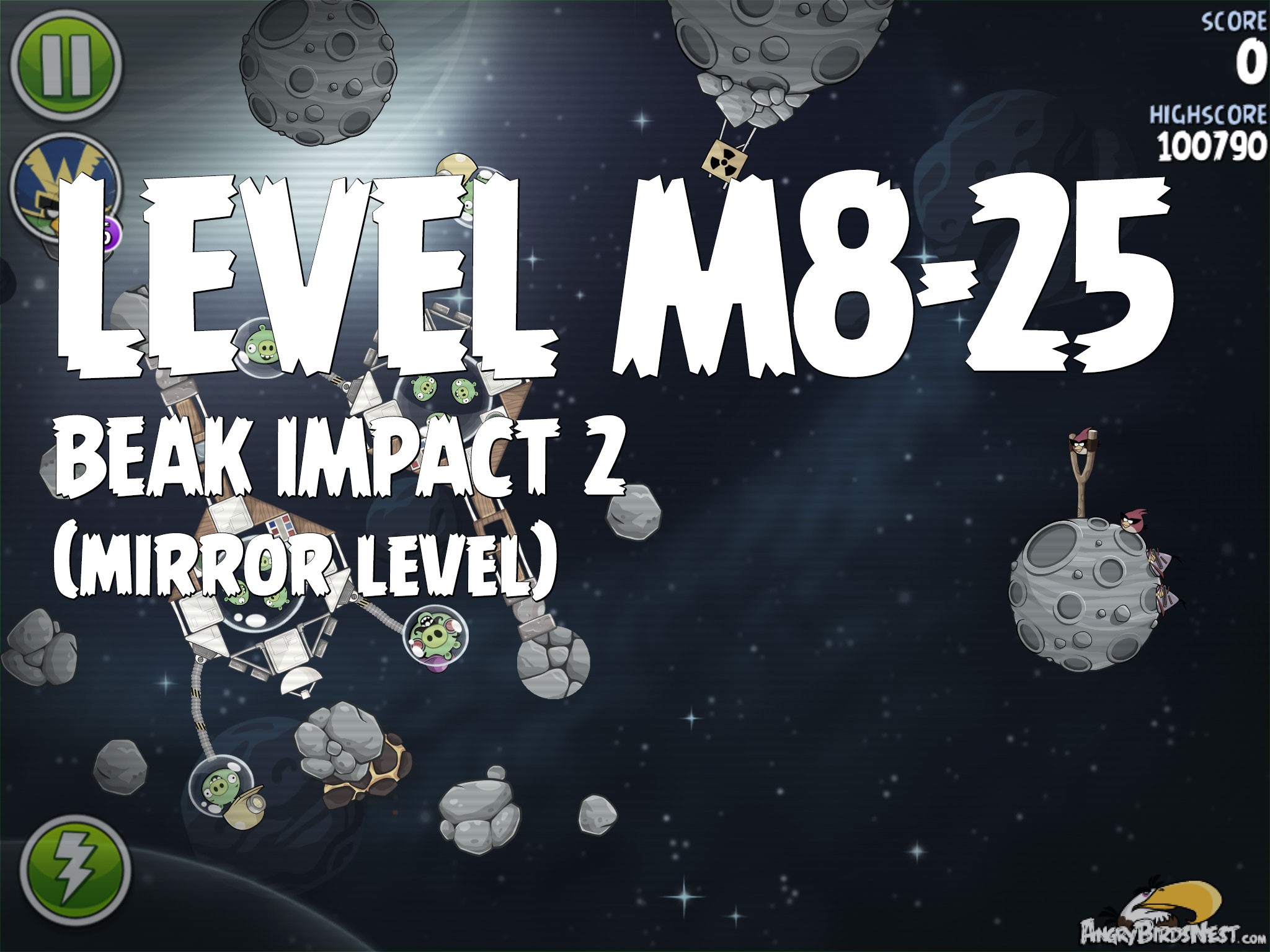 Angry Birds Space Beak Impact 2 Level M8-25