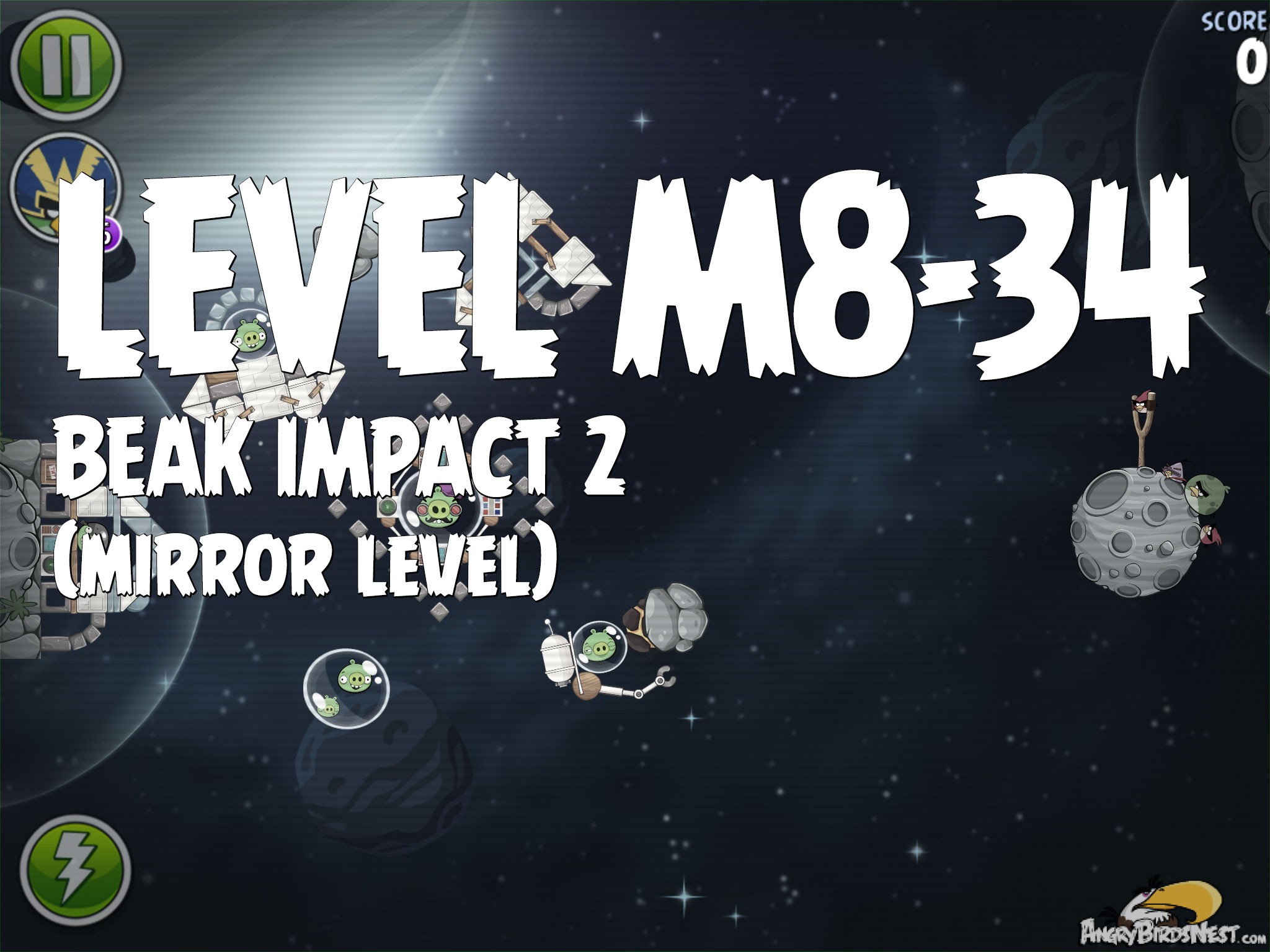 Angry Birds Space Beak Impact 2 Level M8-34