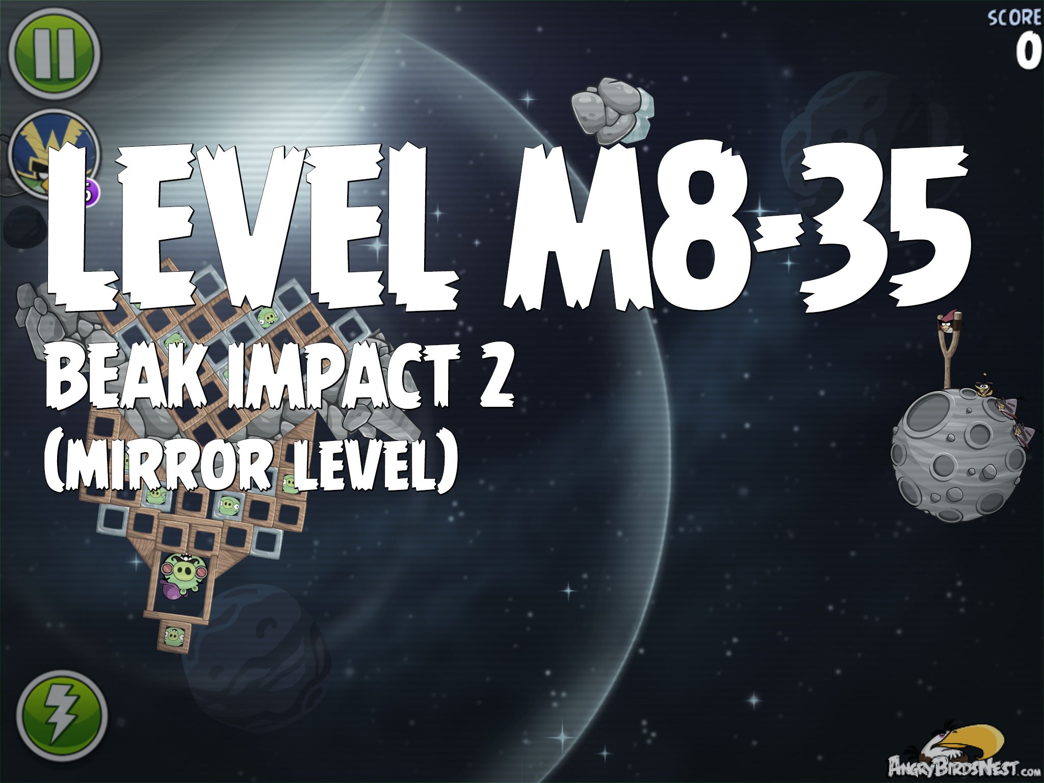 Angry Birds Space Beak Impact 2 Level M8-35