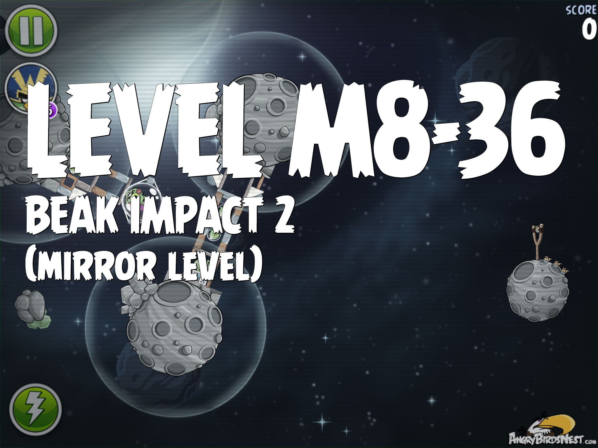 Angry Birds Space Beak Impact 2 Level M8-36