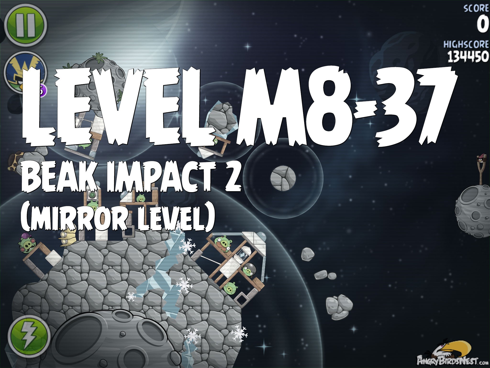 Angry Birds Space Beak Impact 2 Level M8-37