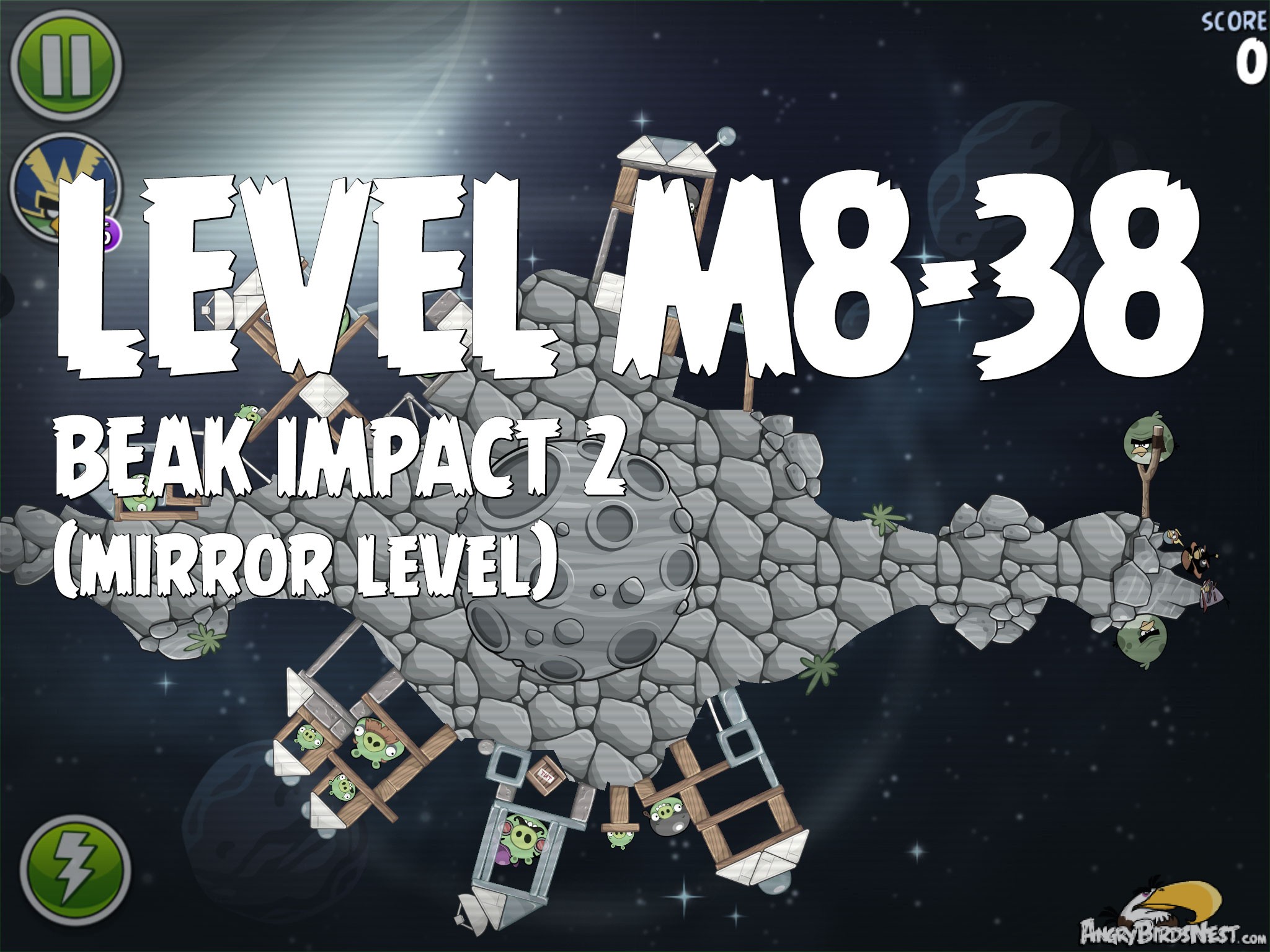 Angry Birds Space Beak Impact 2 Level M8-38