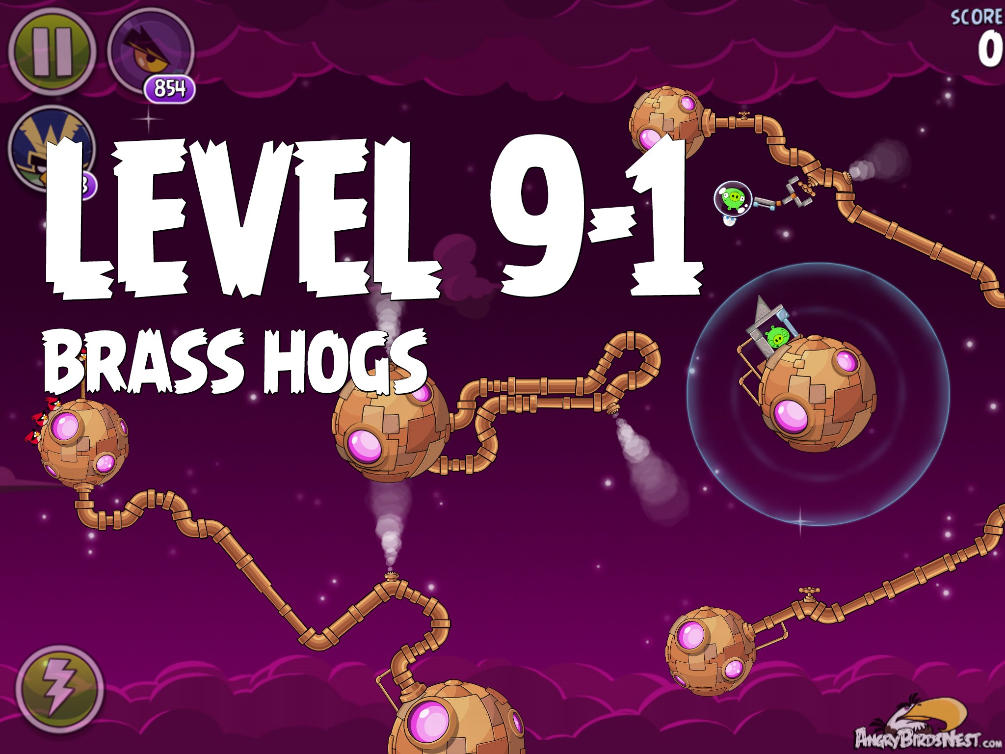 Angry Birds Space Brass Hogs Level 9-1