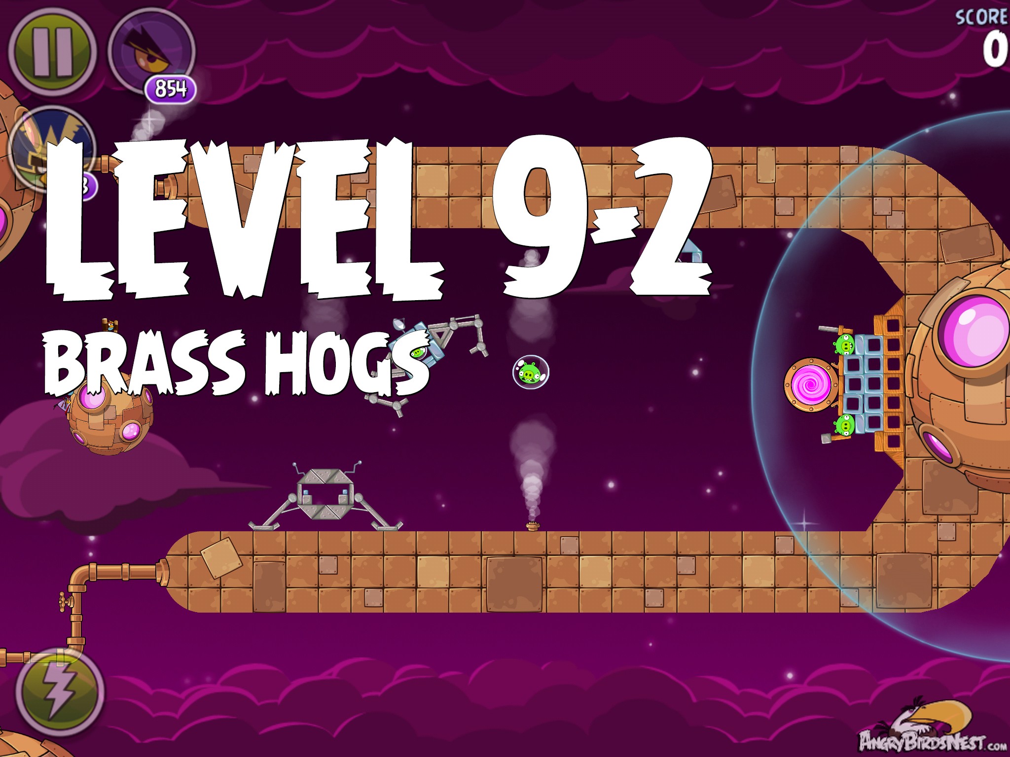 Angry Birds Space Brass Hogs Level 9-2