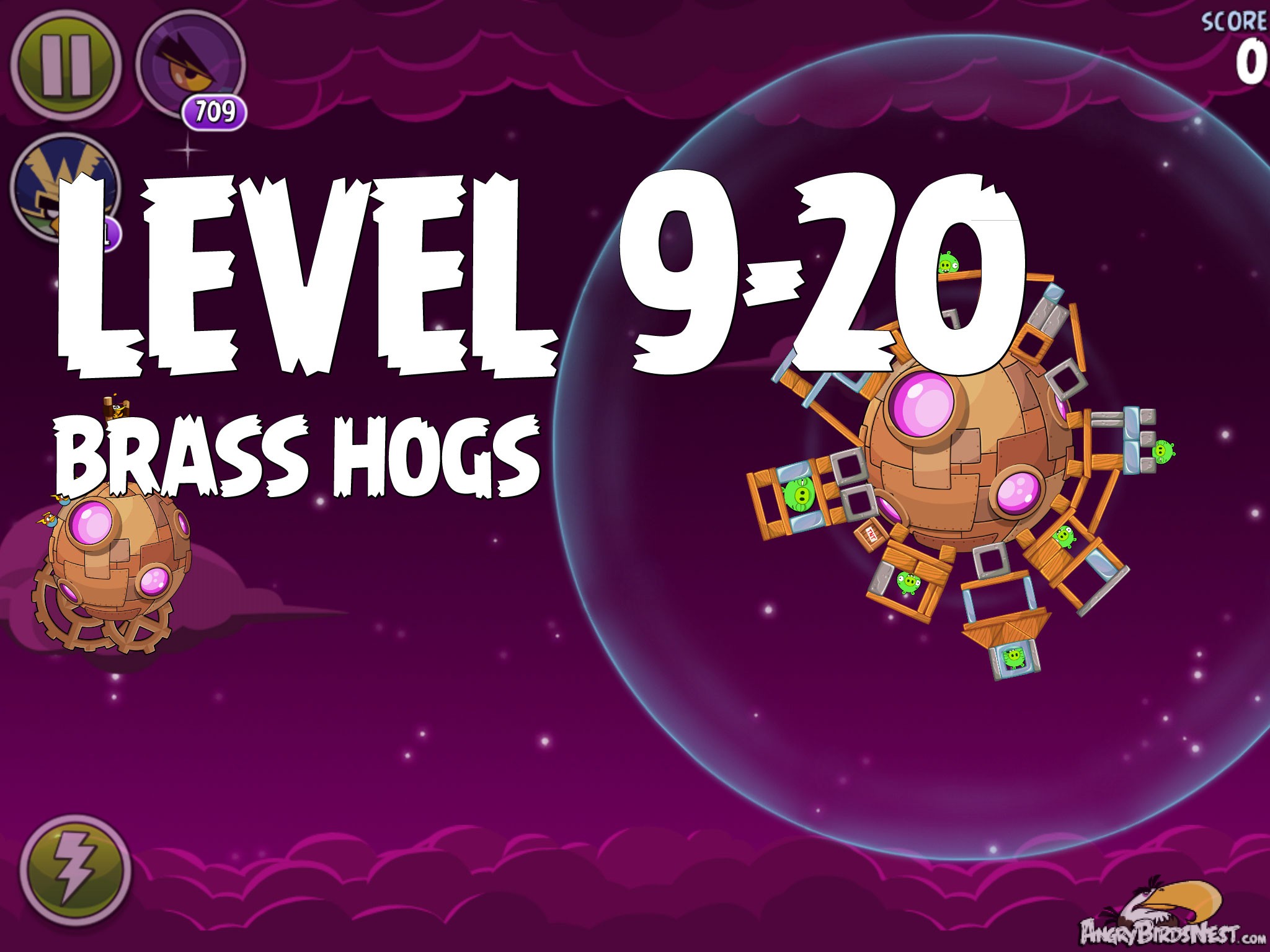 Angry Birds Space Brass Hogs Level 9-20