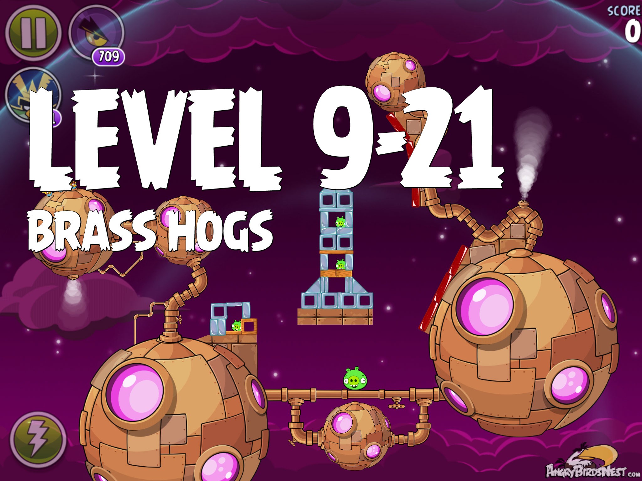 Angry Birds Space Brass Hogs Level 9-21