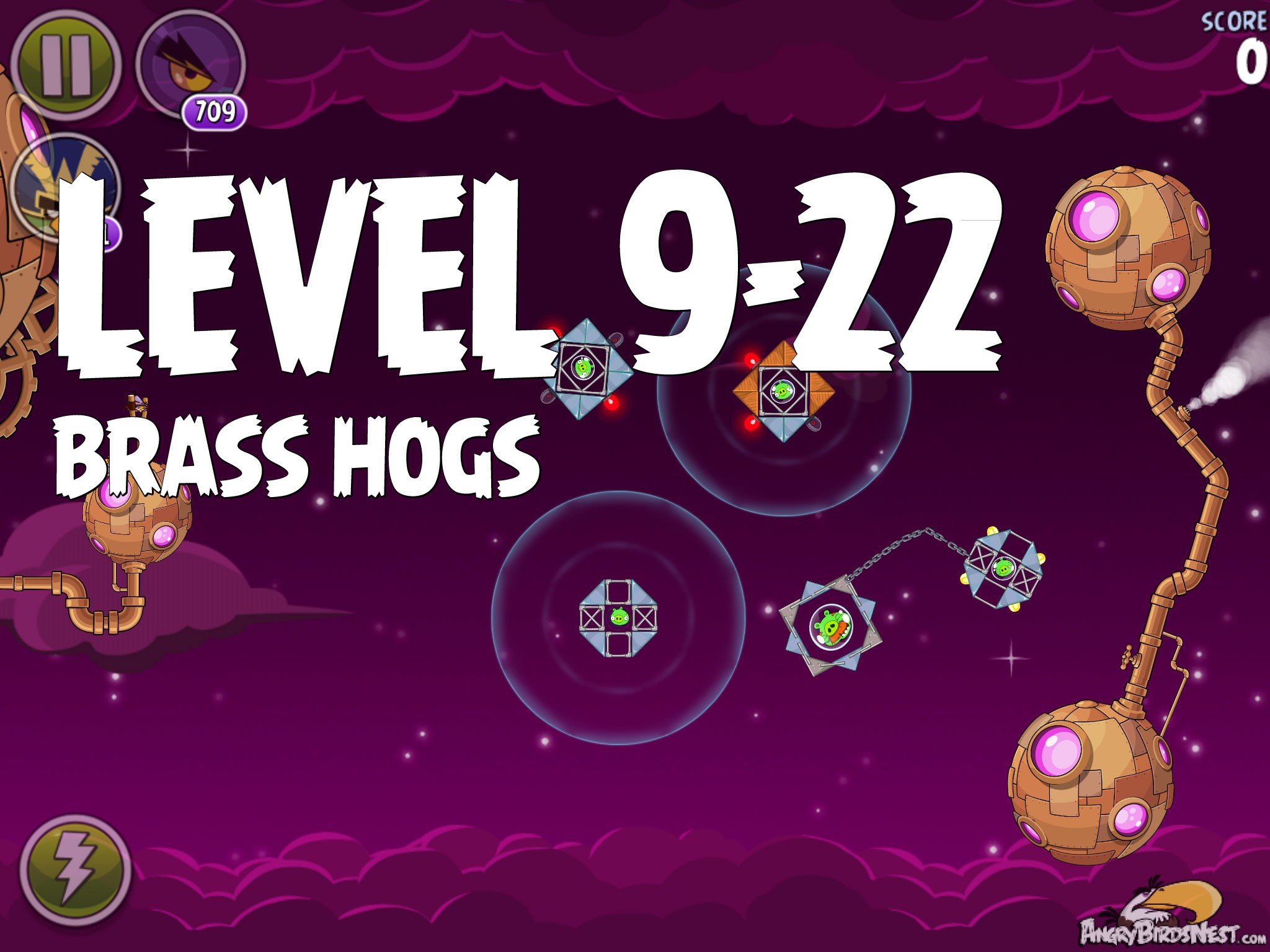 Angry Birds Space Brass Hogs Level 9-22