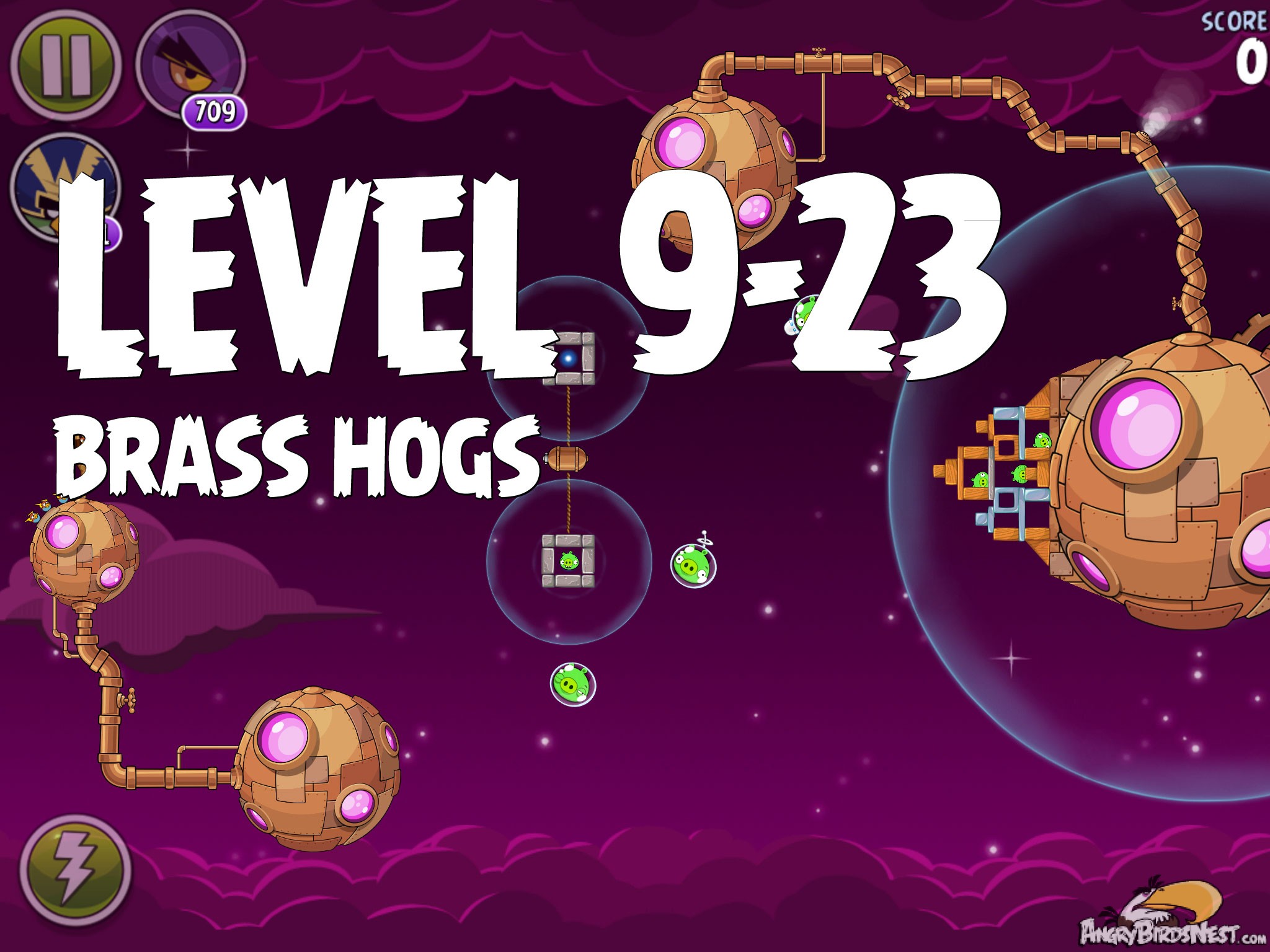 Angry Birds Space Brass Hogs Level 9-23