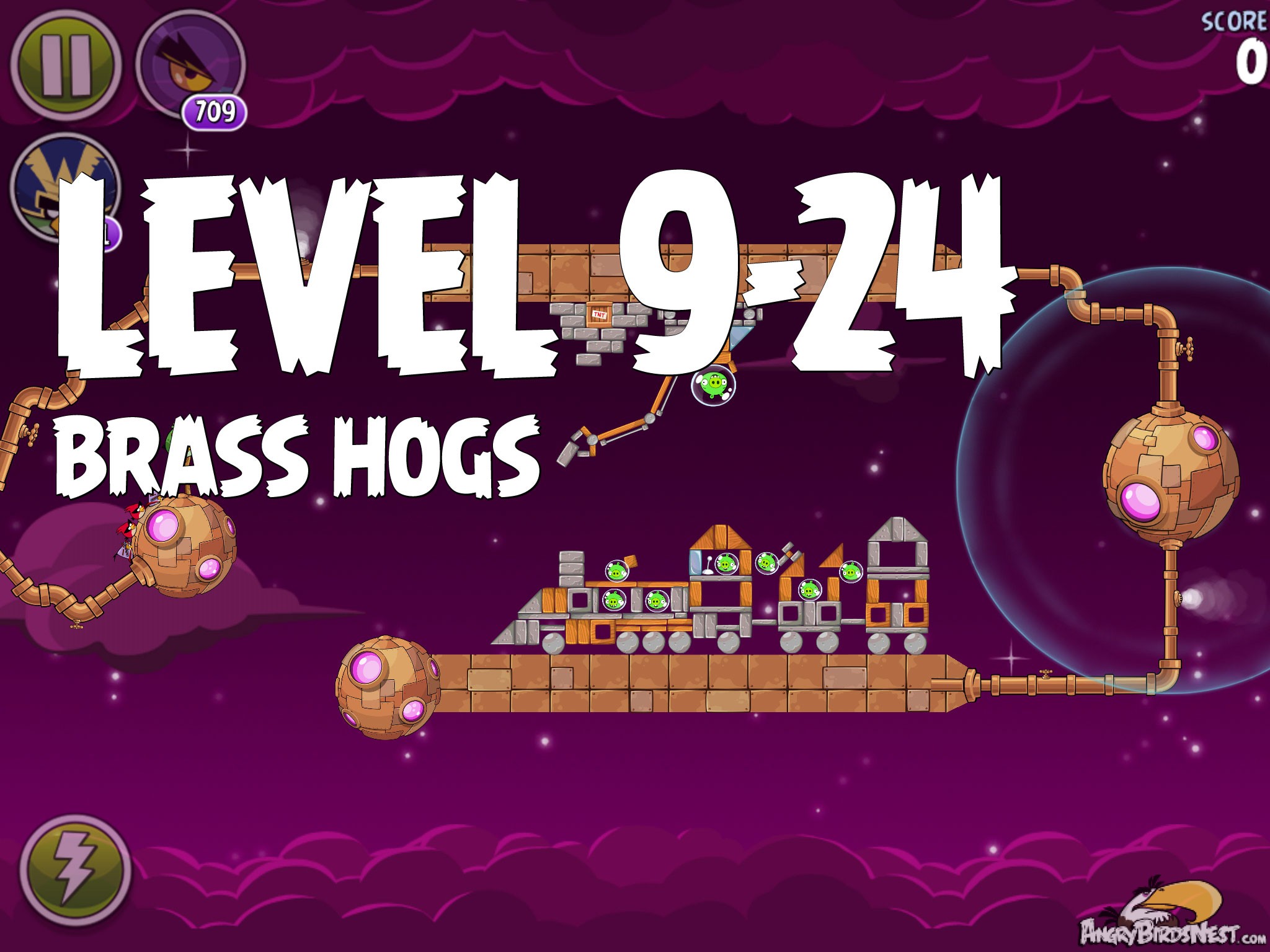 Angry Birds Space Brass Hogs Level 9-24