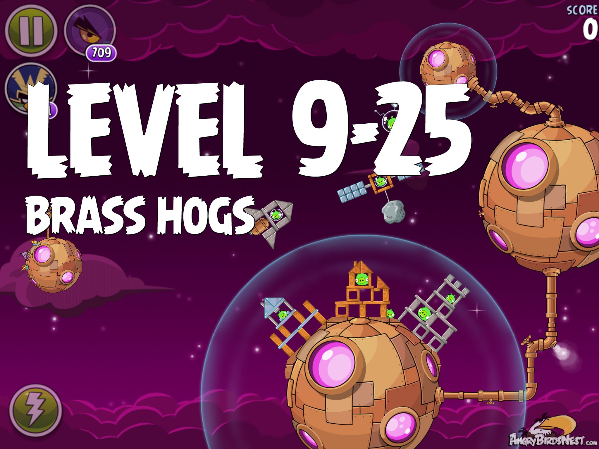 Angry Birds Space Brass Hogs Level 9-25