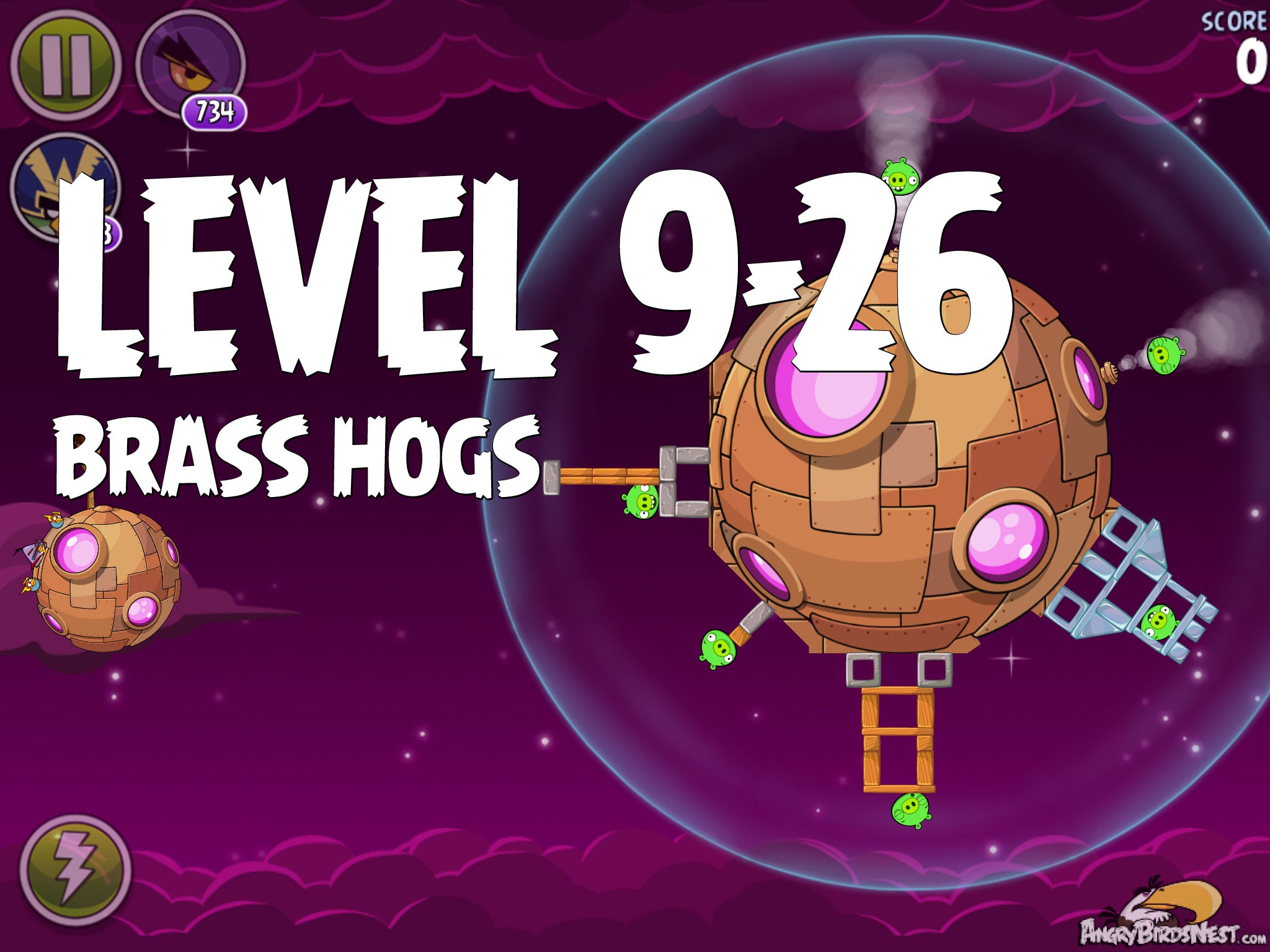 Angry Birds Space Brass Hogs Level 9-26