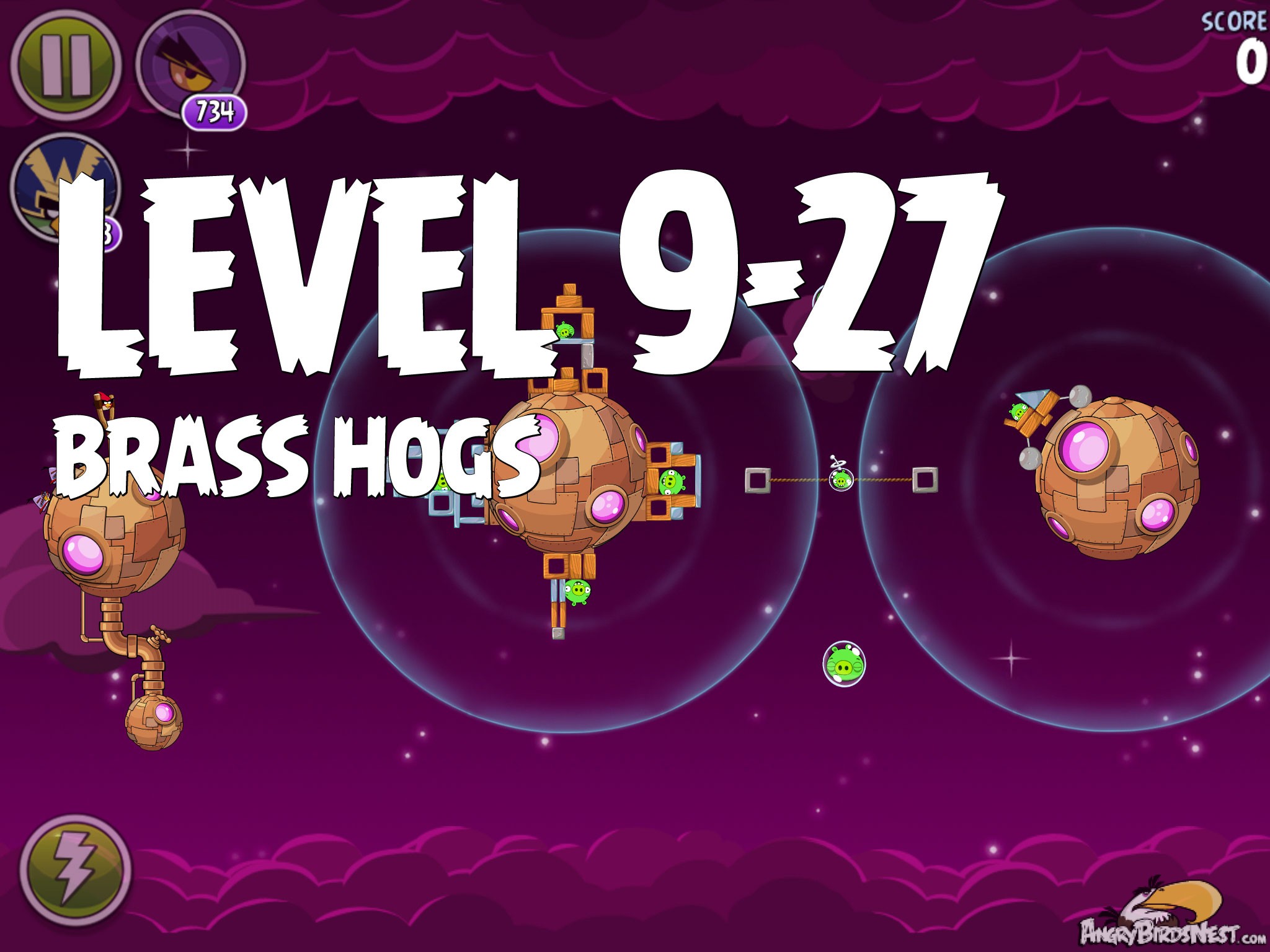 Angry Birds Space Brass Hogs Level 9-27