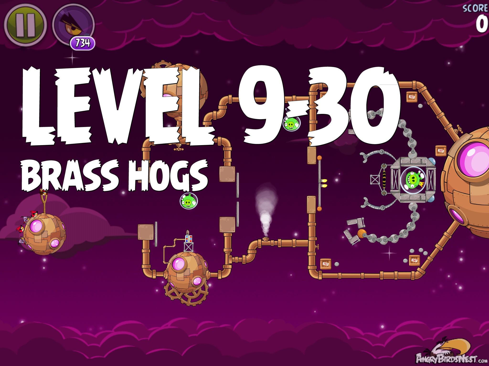 Angry Birds Space Brass Hogs Level 9-30