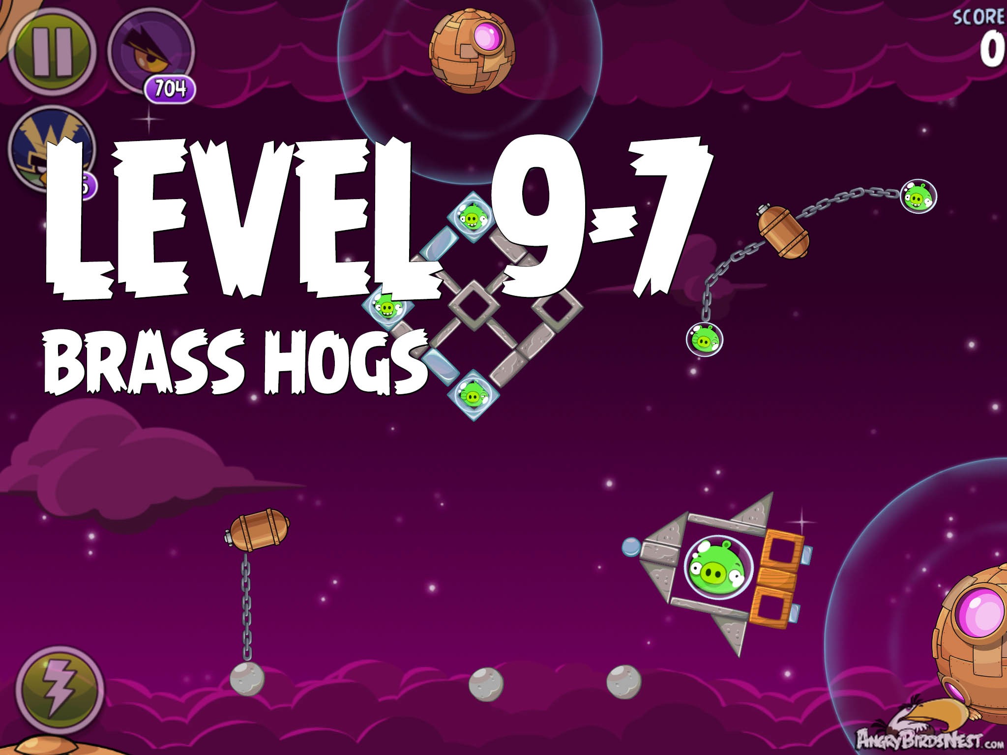 Angry Birds Space Brass Hogs Level 9-7