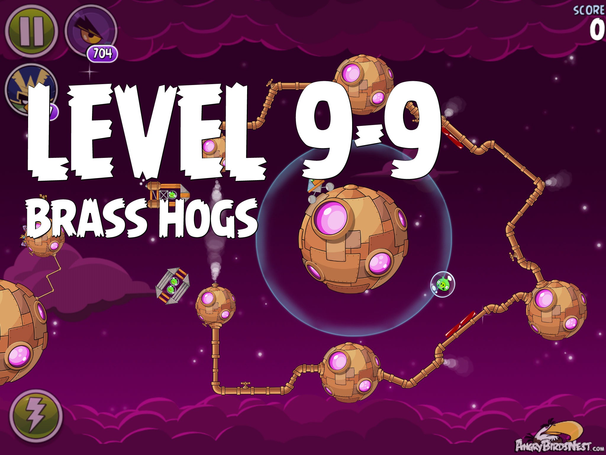 Angry Birds Space Brass Hogs Level 9-9