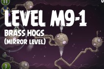 Angry Birds Space Brass Hogs Mirror Level M9-1 Walkthrough