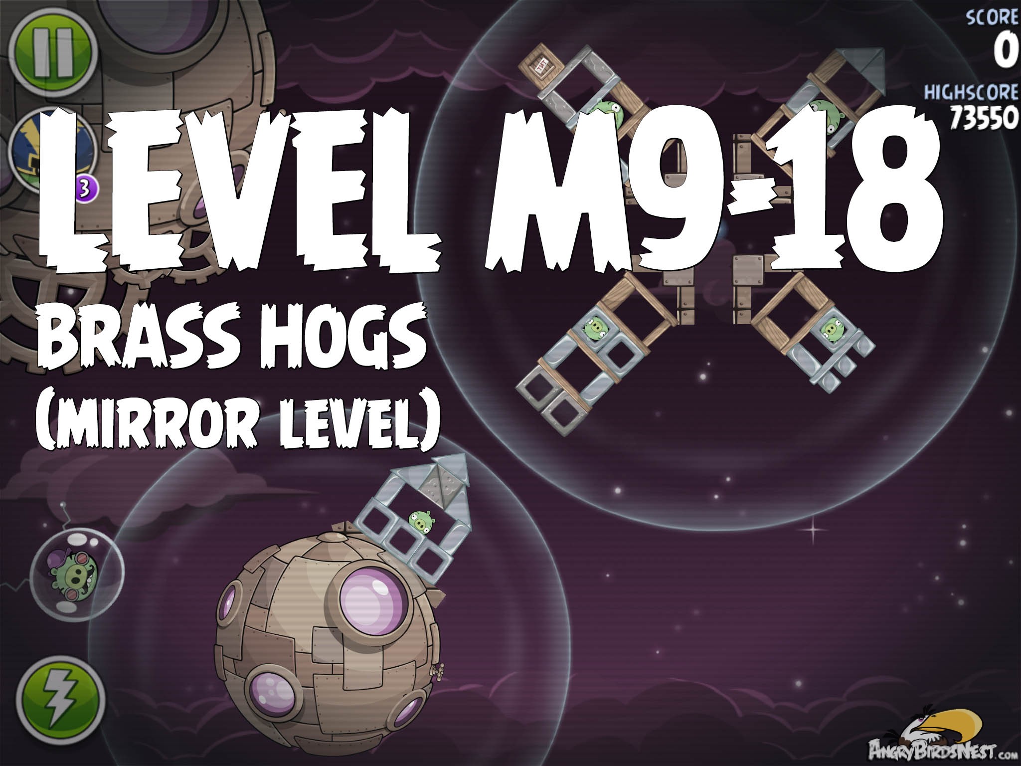 Angry Birds Space Brass Hogs Mirror Level M9-18