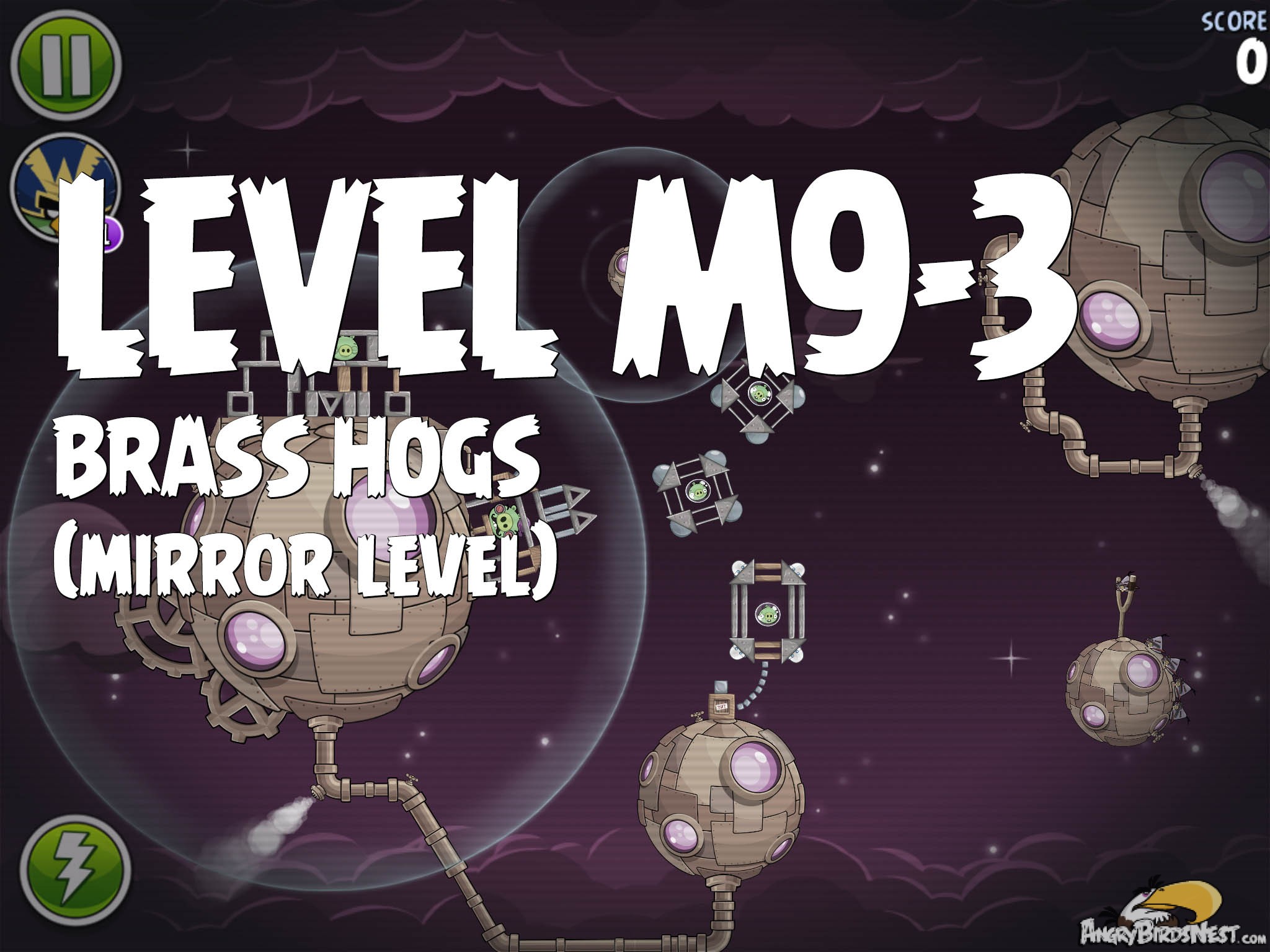Angry Birds Space Brass Hogs Mirror Level M9-3