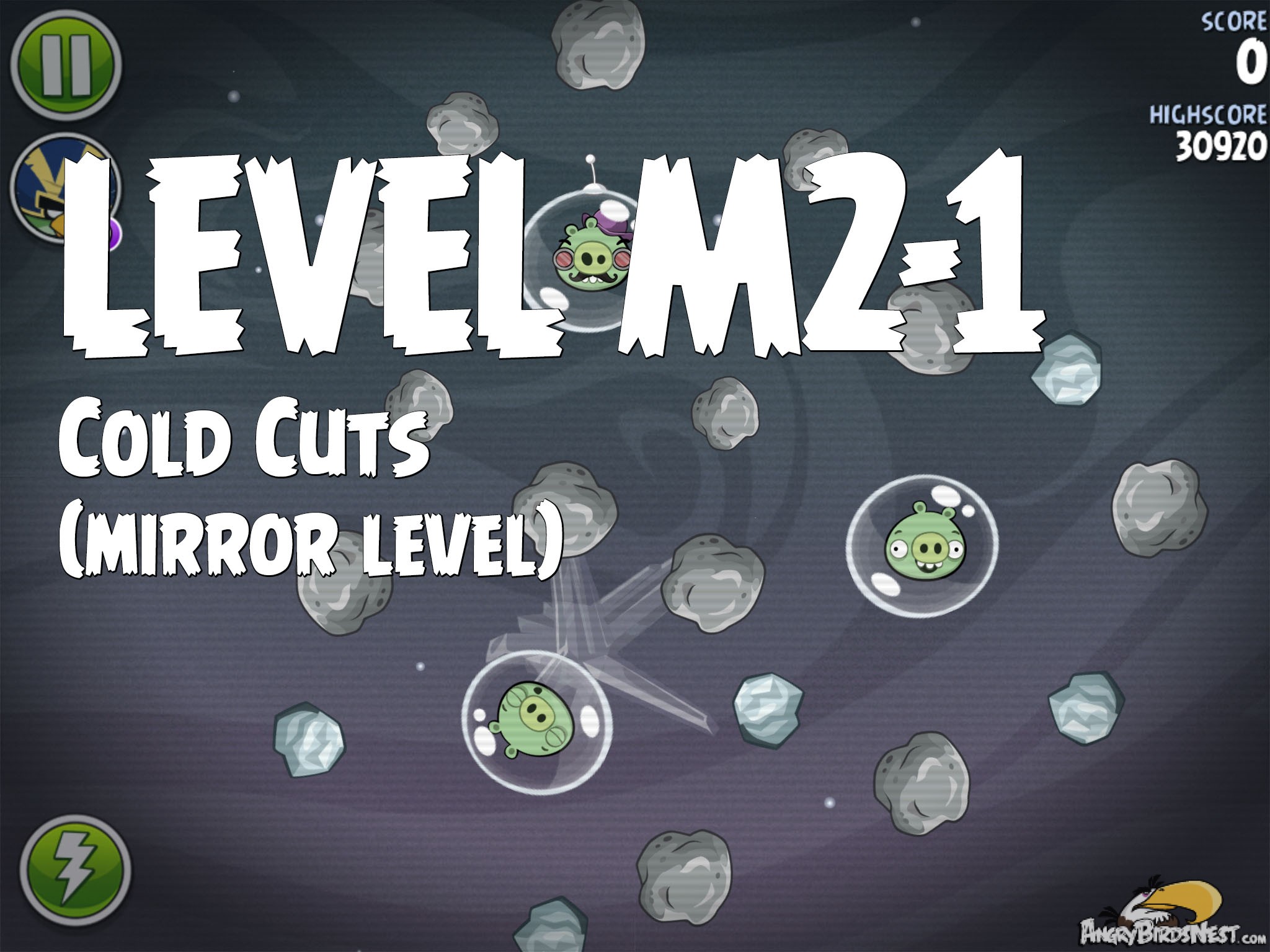 Angry Birds Space Cold Cuts Mirror Level M2-1