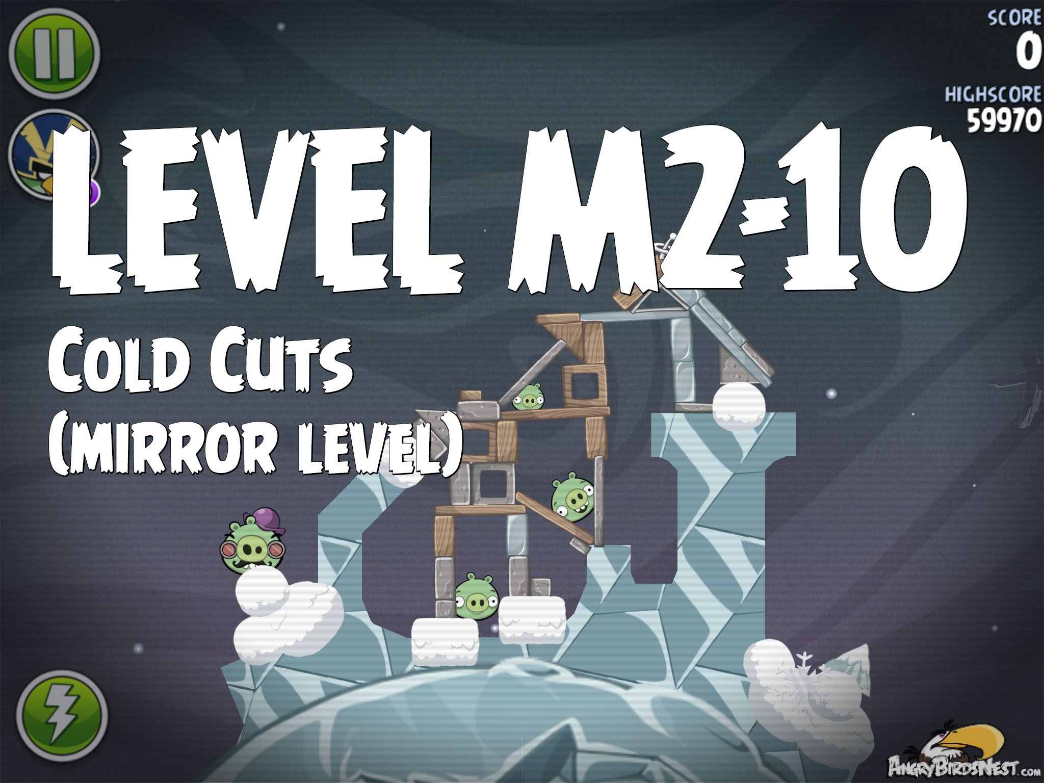Angry Birds Space Cold Cuts Mirror Level M2-10