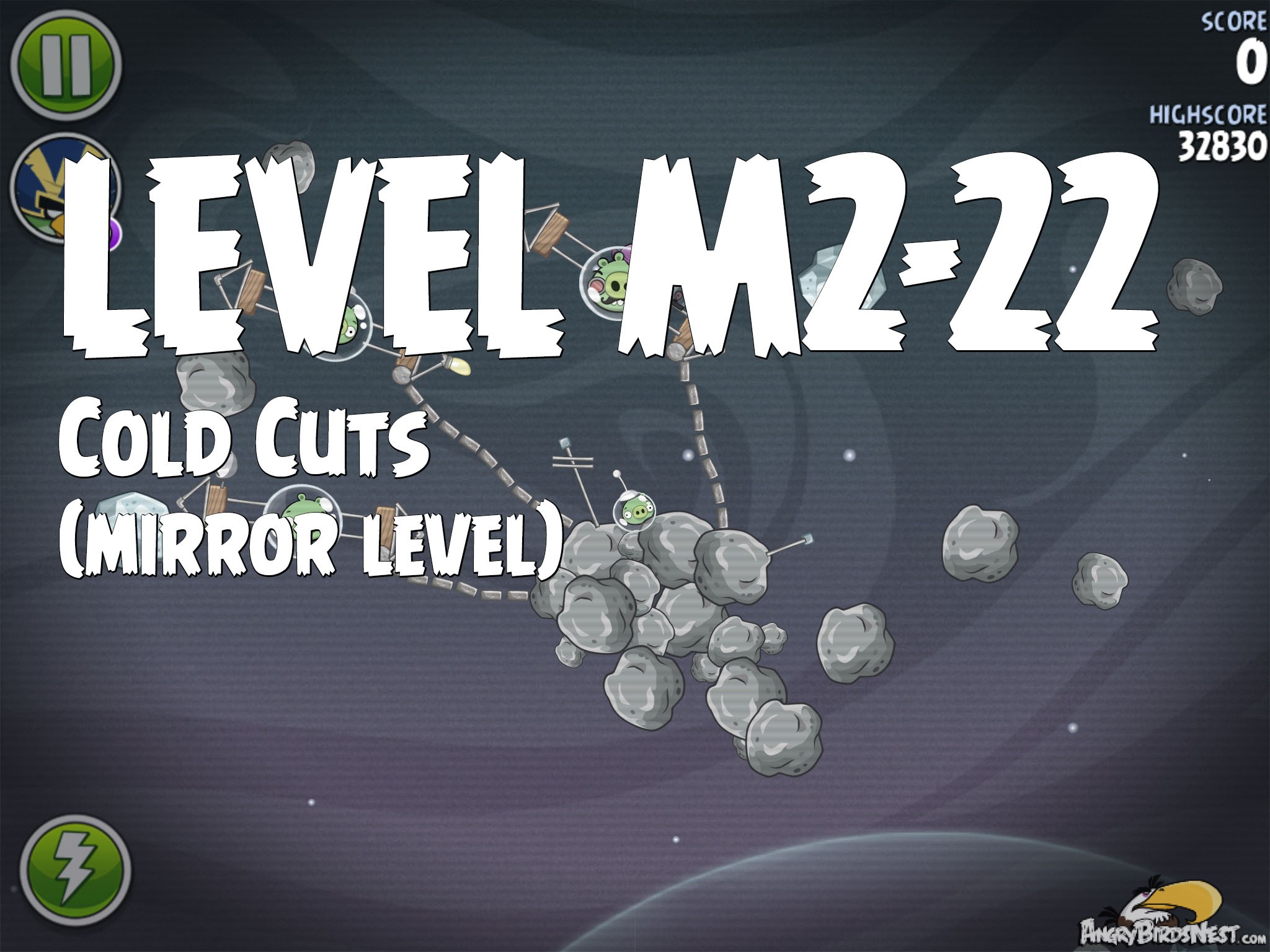 Angry Birds Space Cold Cuts Mirror Level M2-22