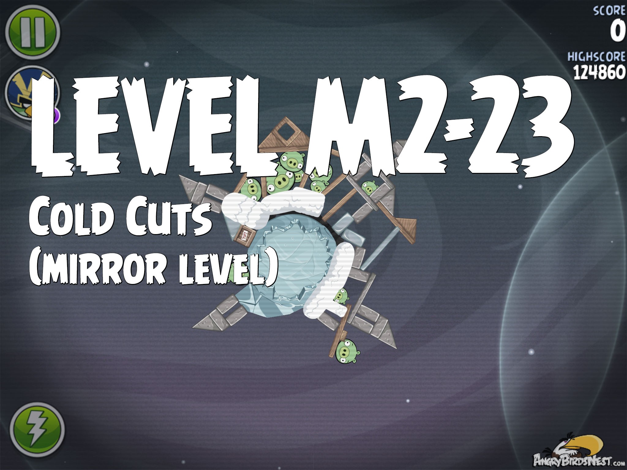 Angry Birds Space Cold Cuts Mirror Level M2-23