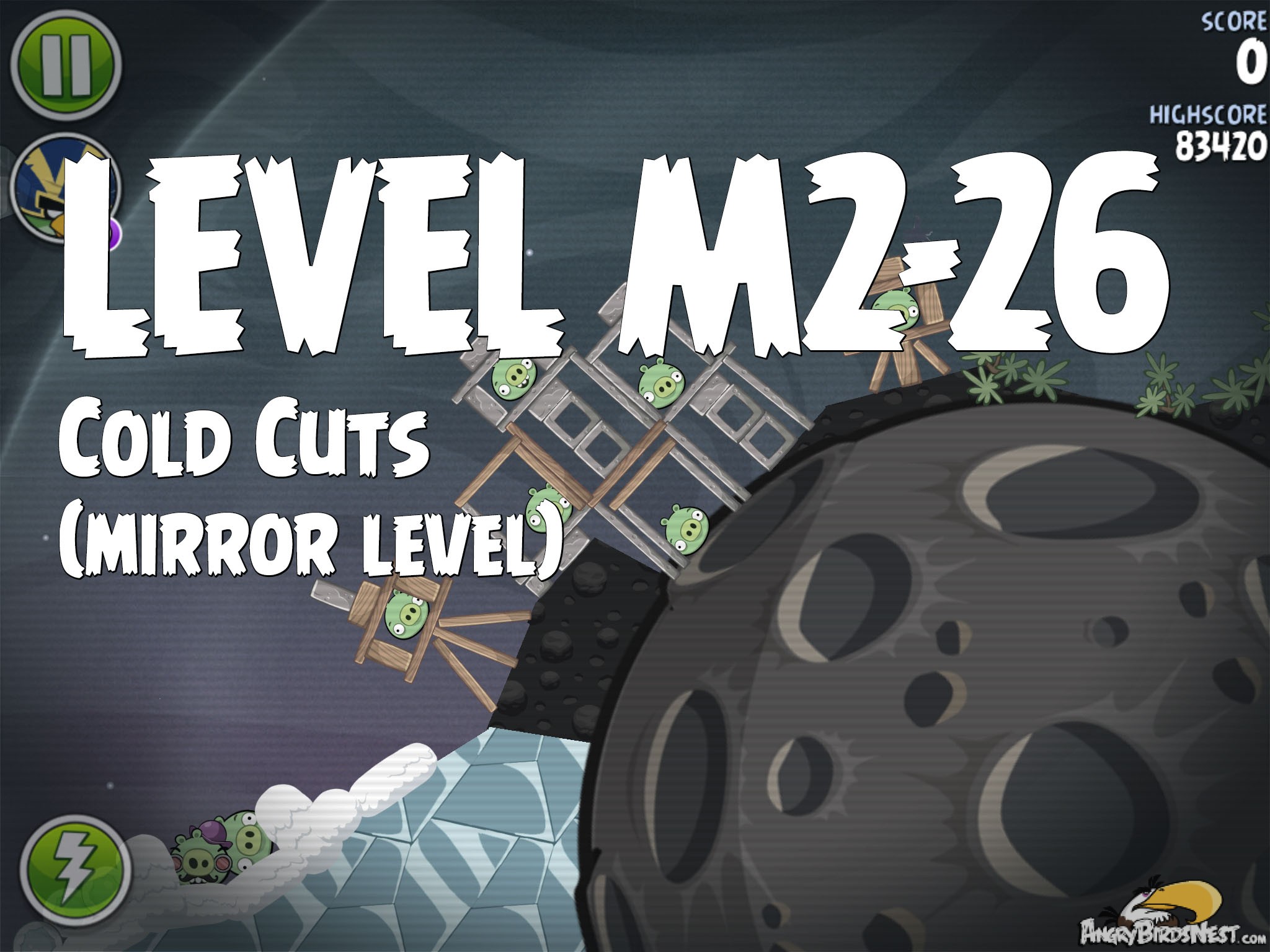 Angry Birds Space Cold Cuts Mirror Level M2-26
